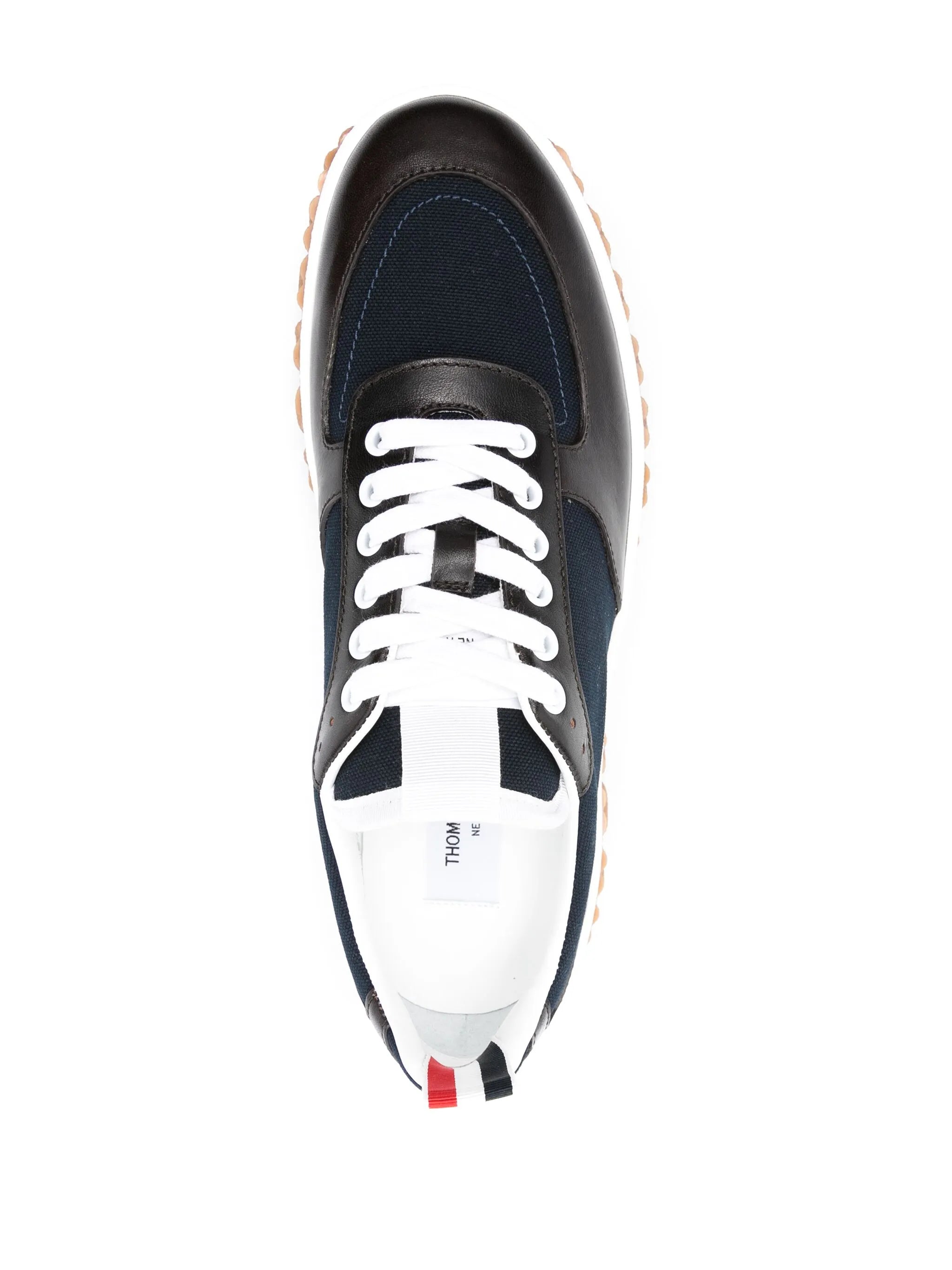 Letterman panelled sneakers