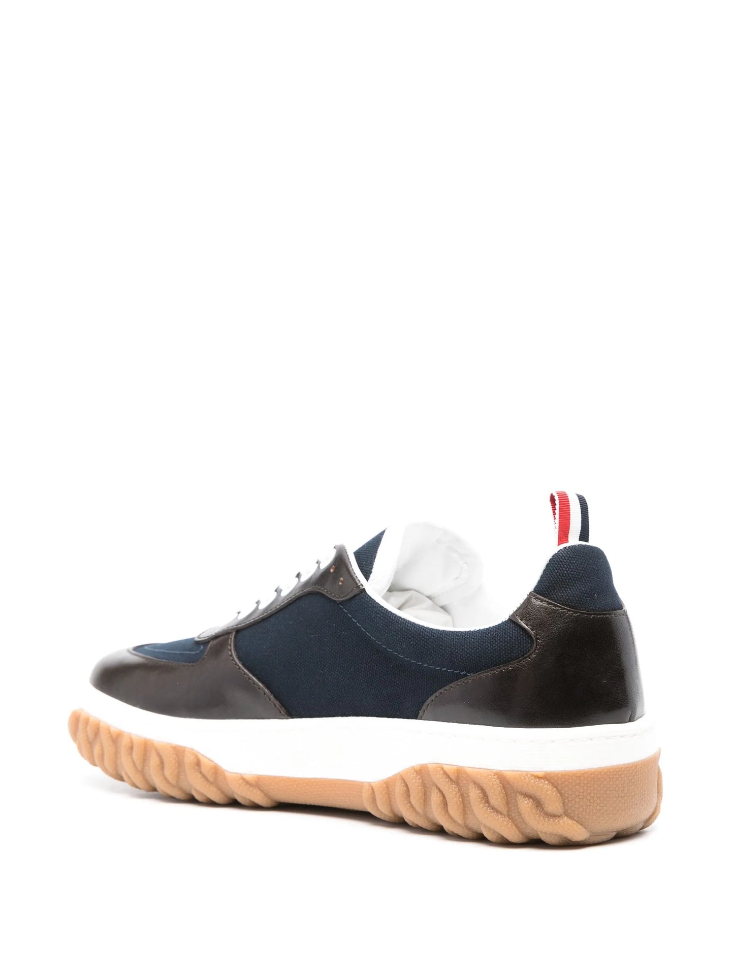 Letterman panelled sneakers