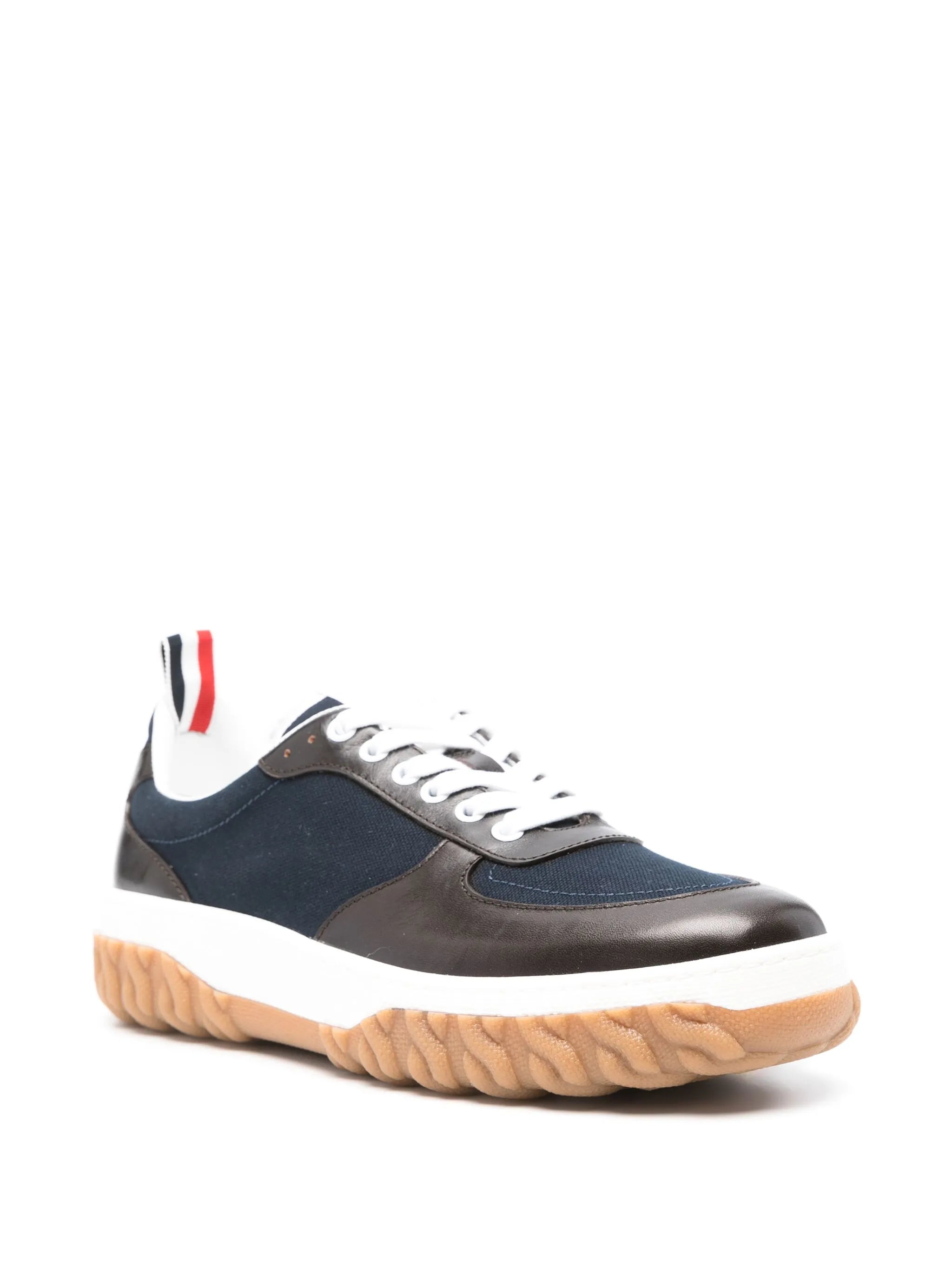 Letterman panelled sneakers
