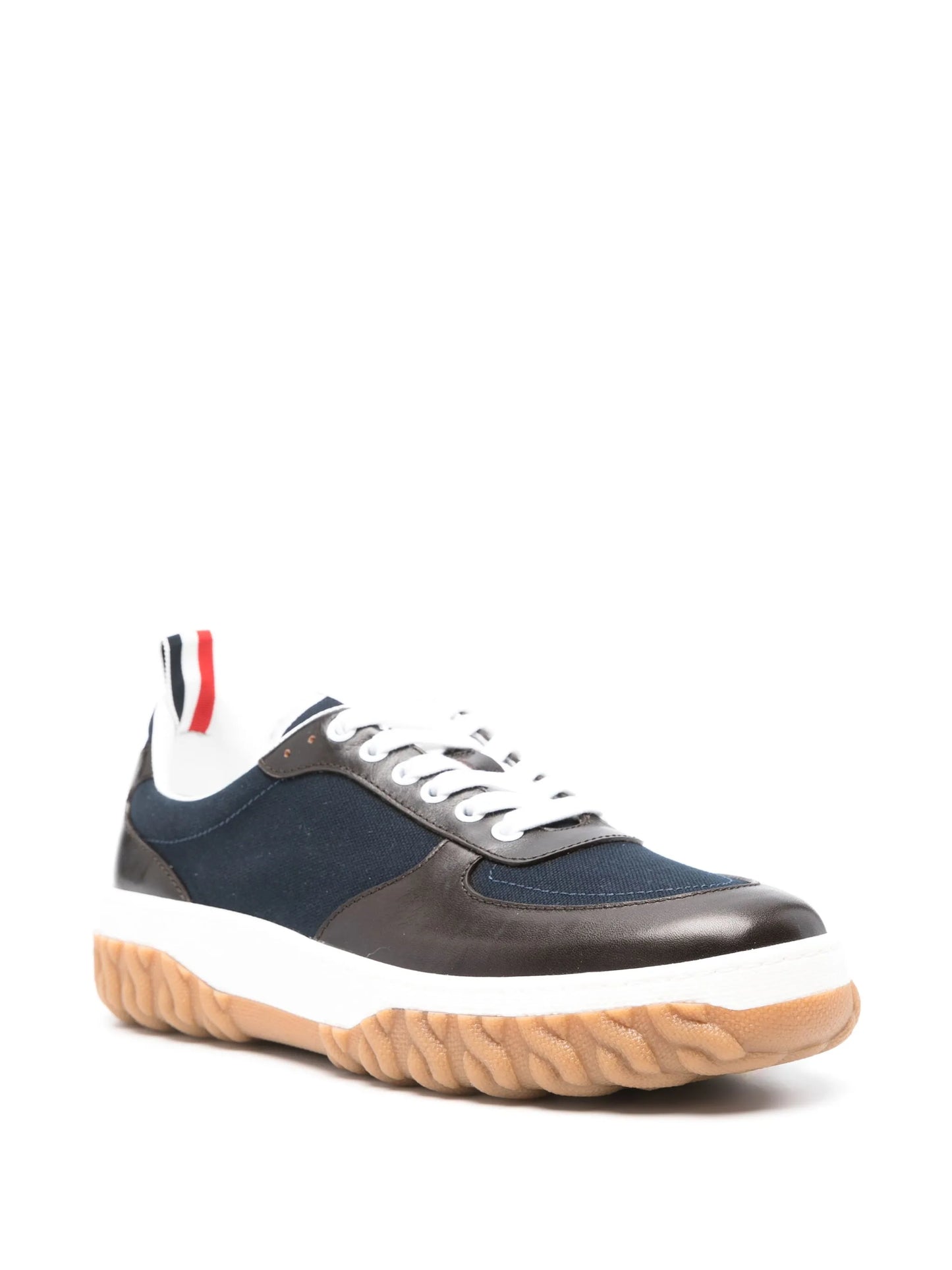 Letterman panelled sneakers
