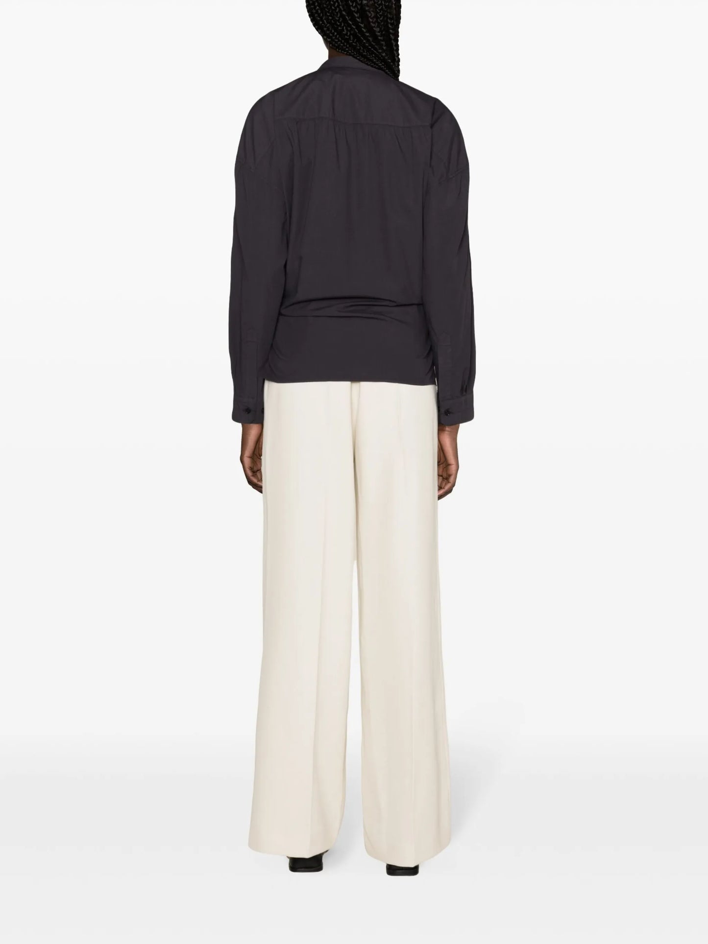 twist-detail cotton shirt