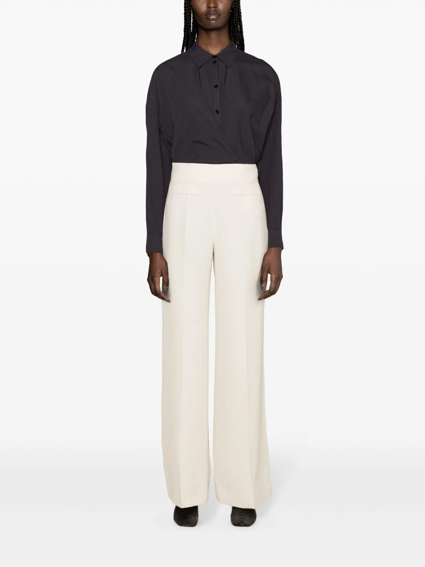 twist-detail cotton shirt