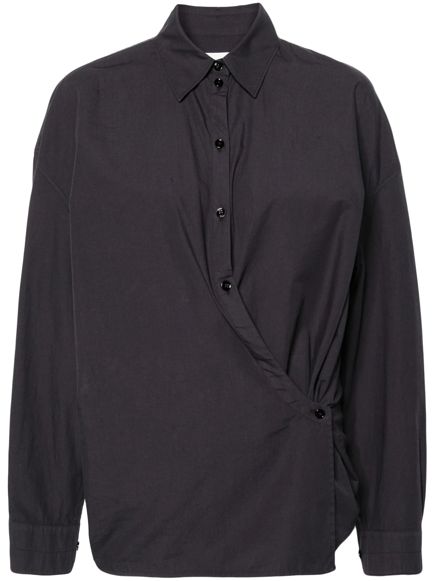 twist-detail cotton shirt