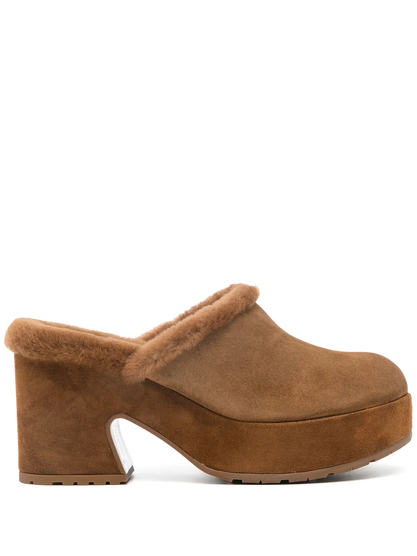 Lyss 95mm suede clogs