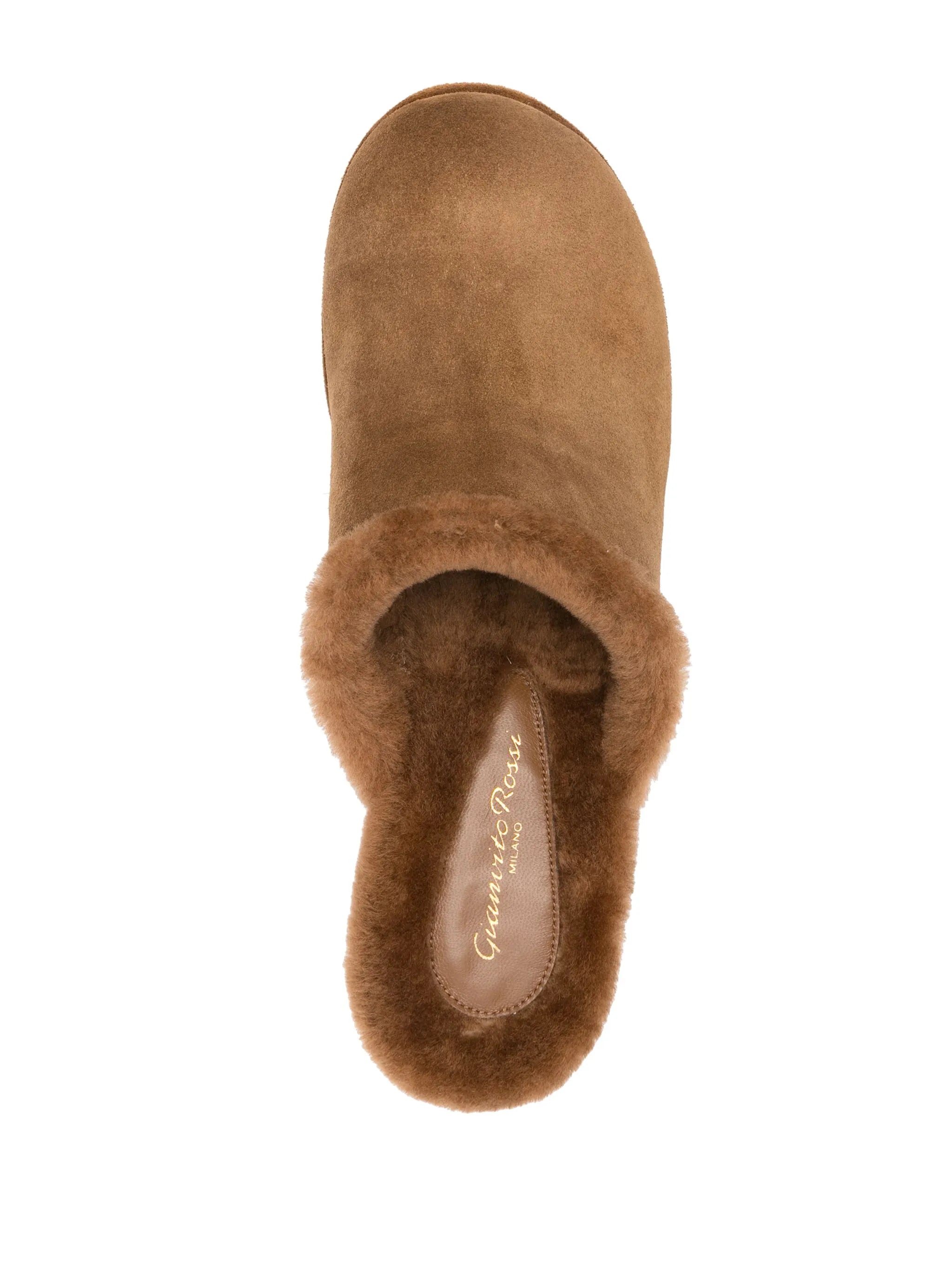 Lyss 95mm suede clogs