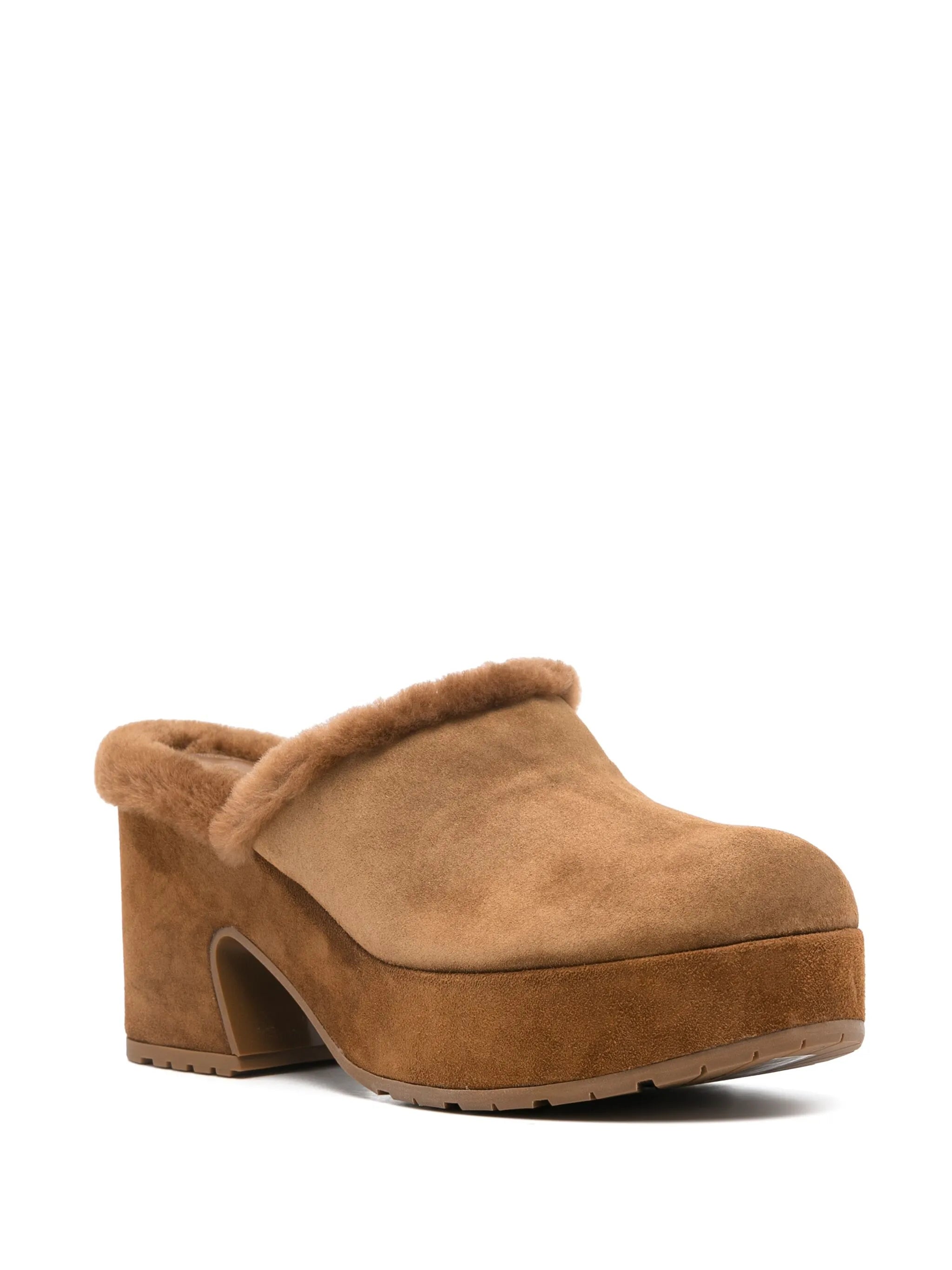 Lyss 95mm suede clogs