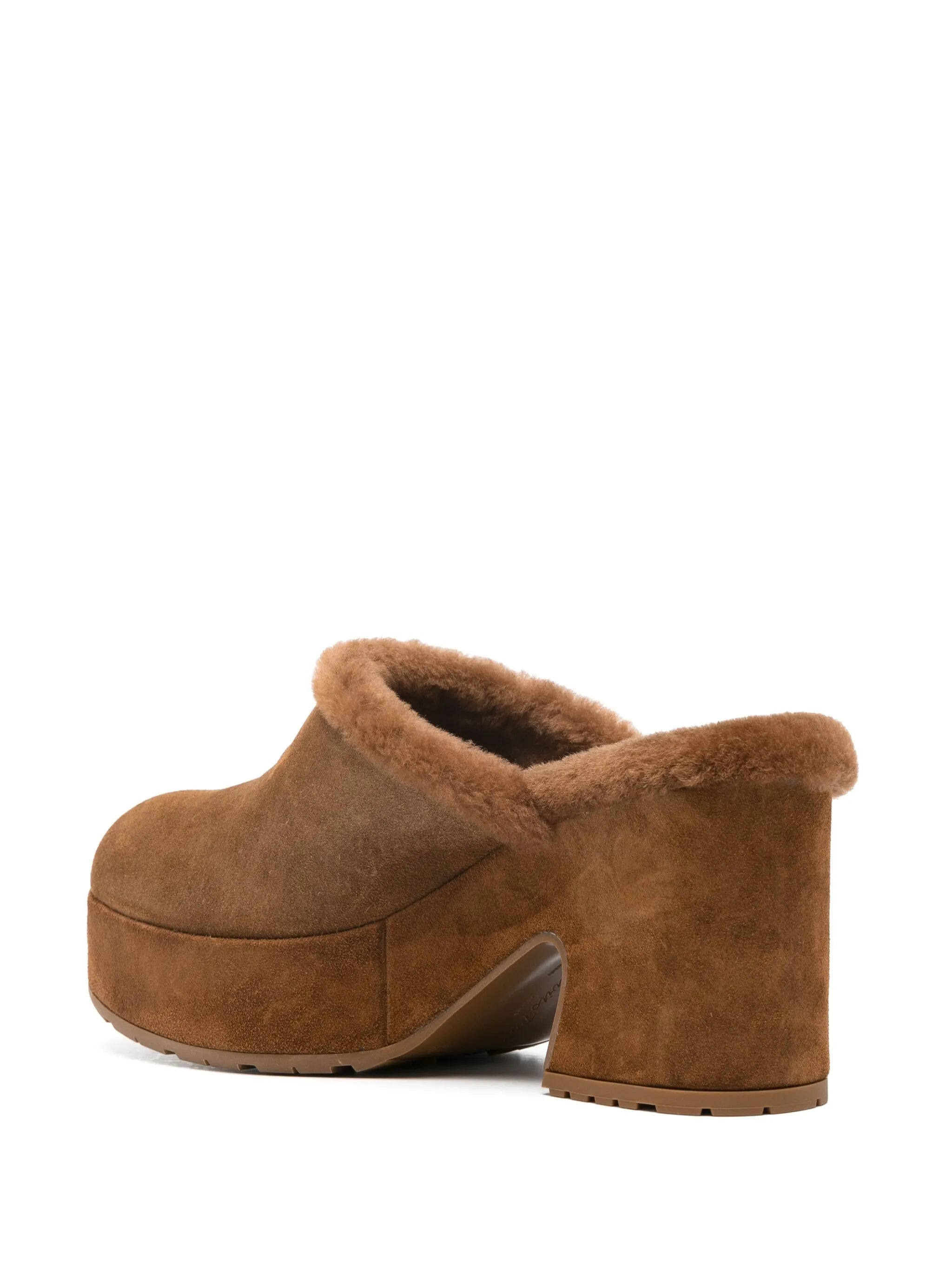 Lyss 95mm suede clogs