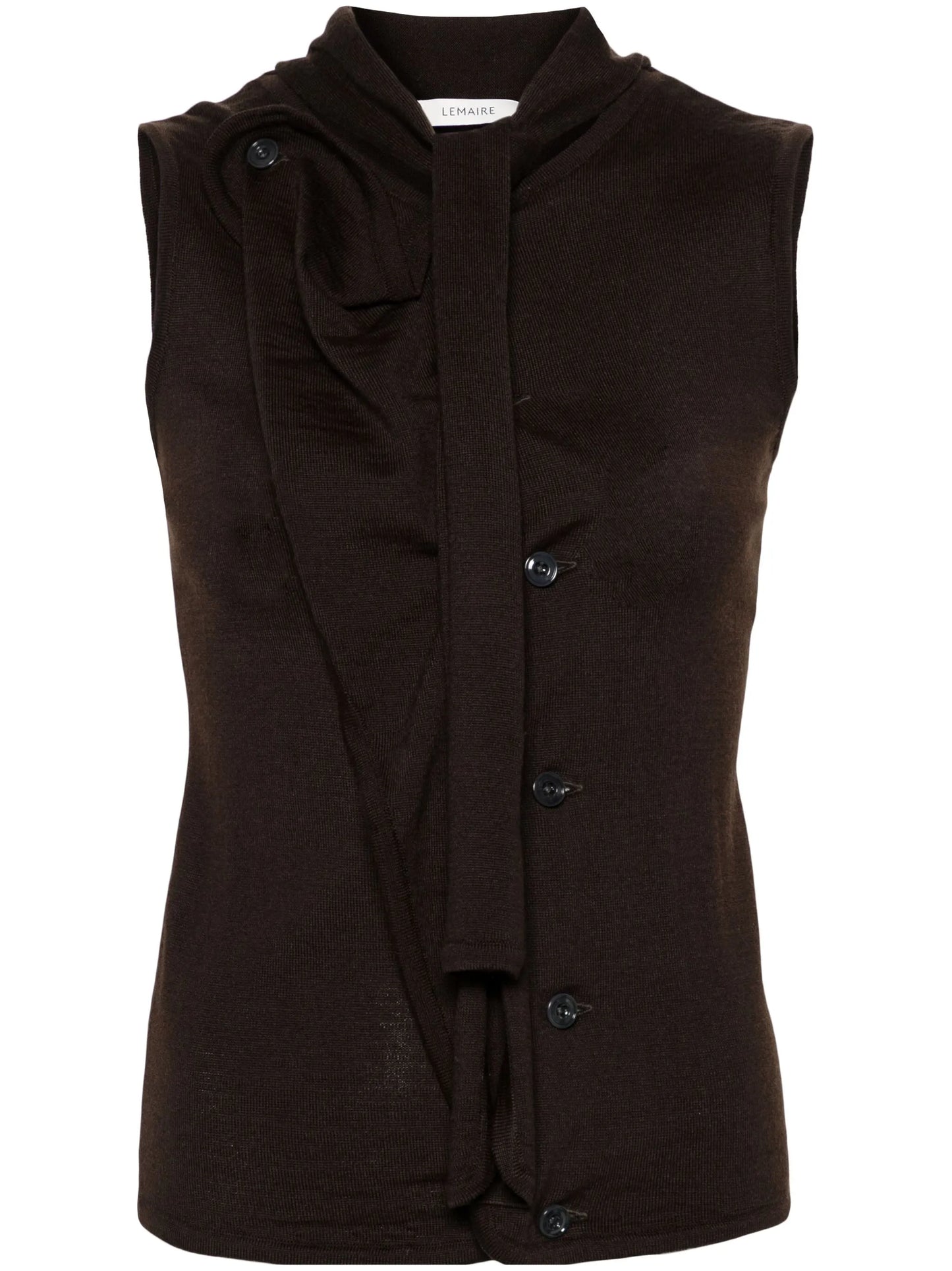 scarf-detail asymmetric cardigan