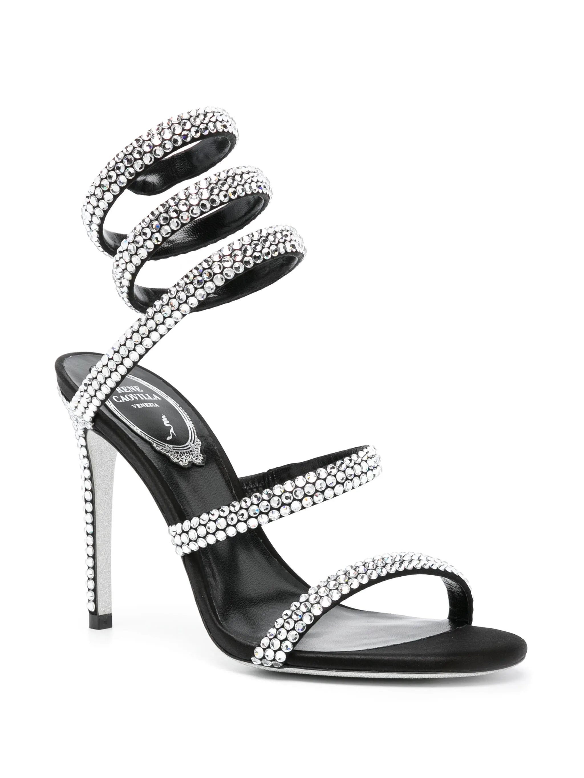 Cleo 105mm rhinestone-embellished sandals