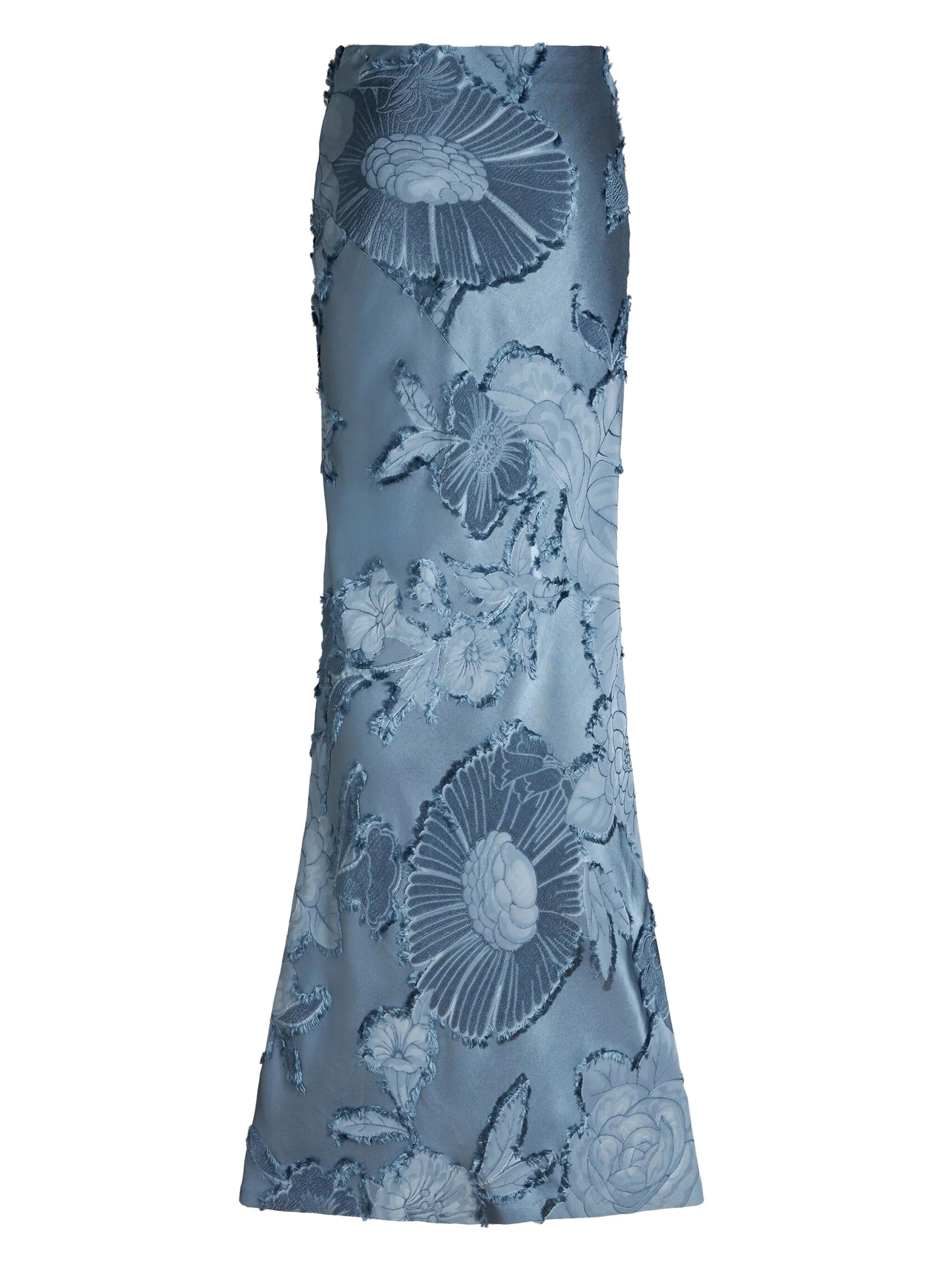 floral-jacquard maxi skirt