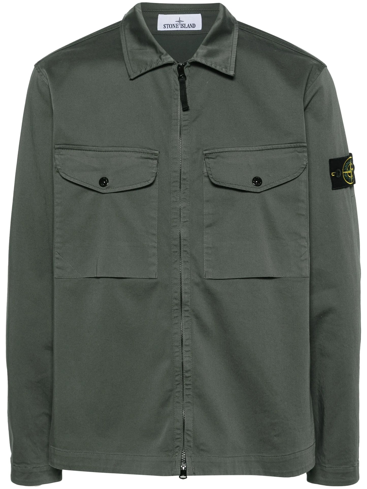 Compass-badge cotton jacket