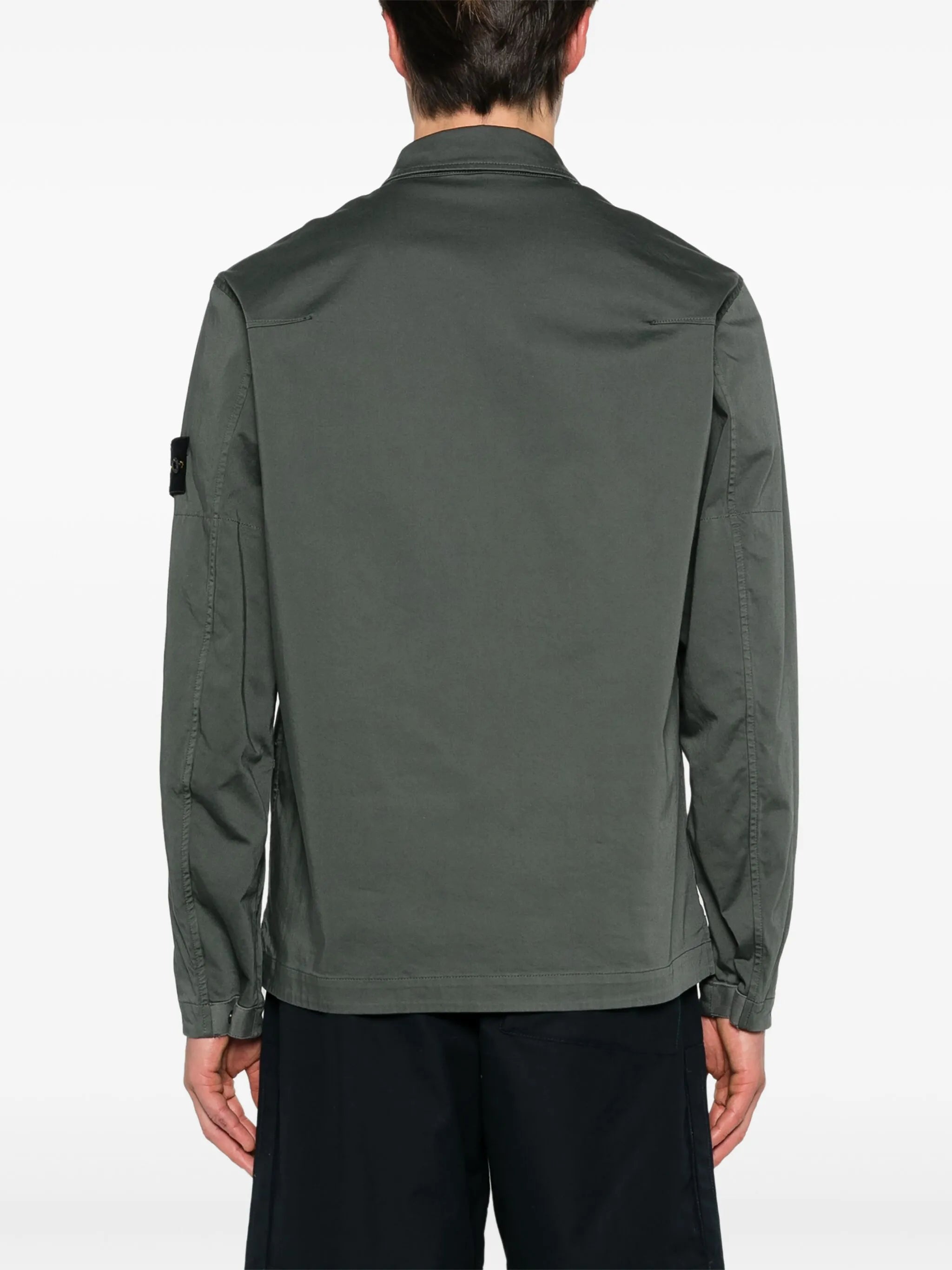 Compass-badge cotton jacket
