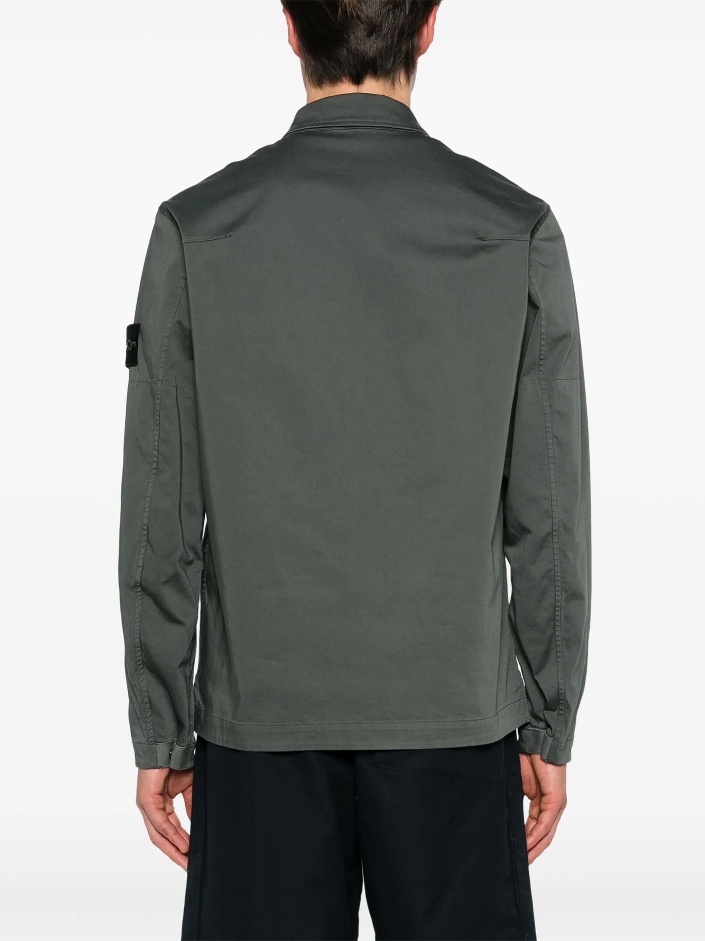 Compass-badge cotton jacket