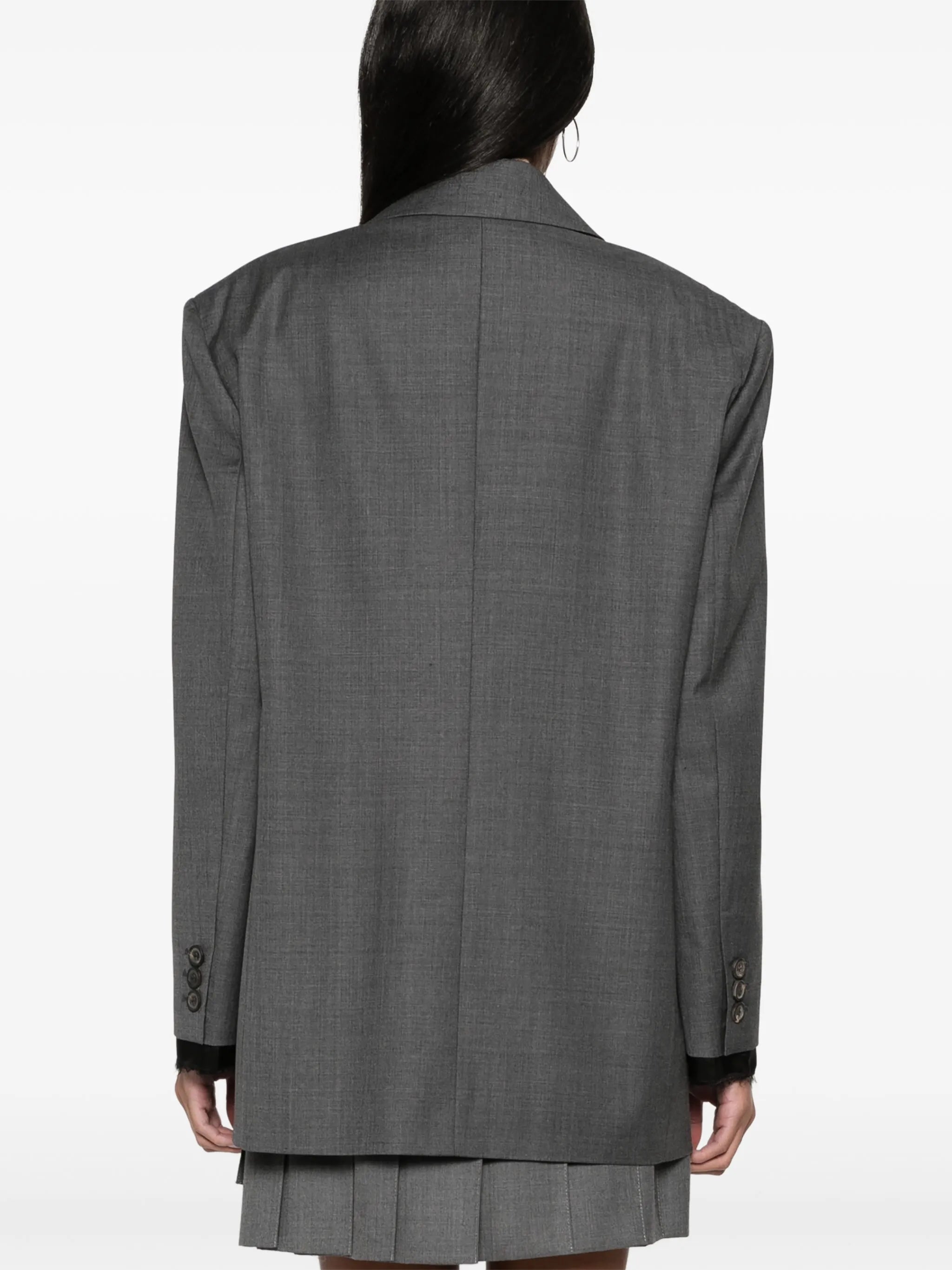 logo-patch twill blazer