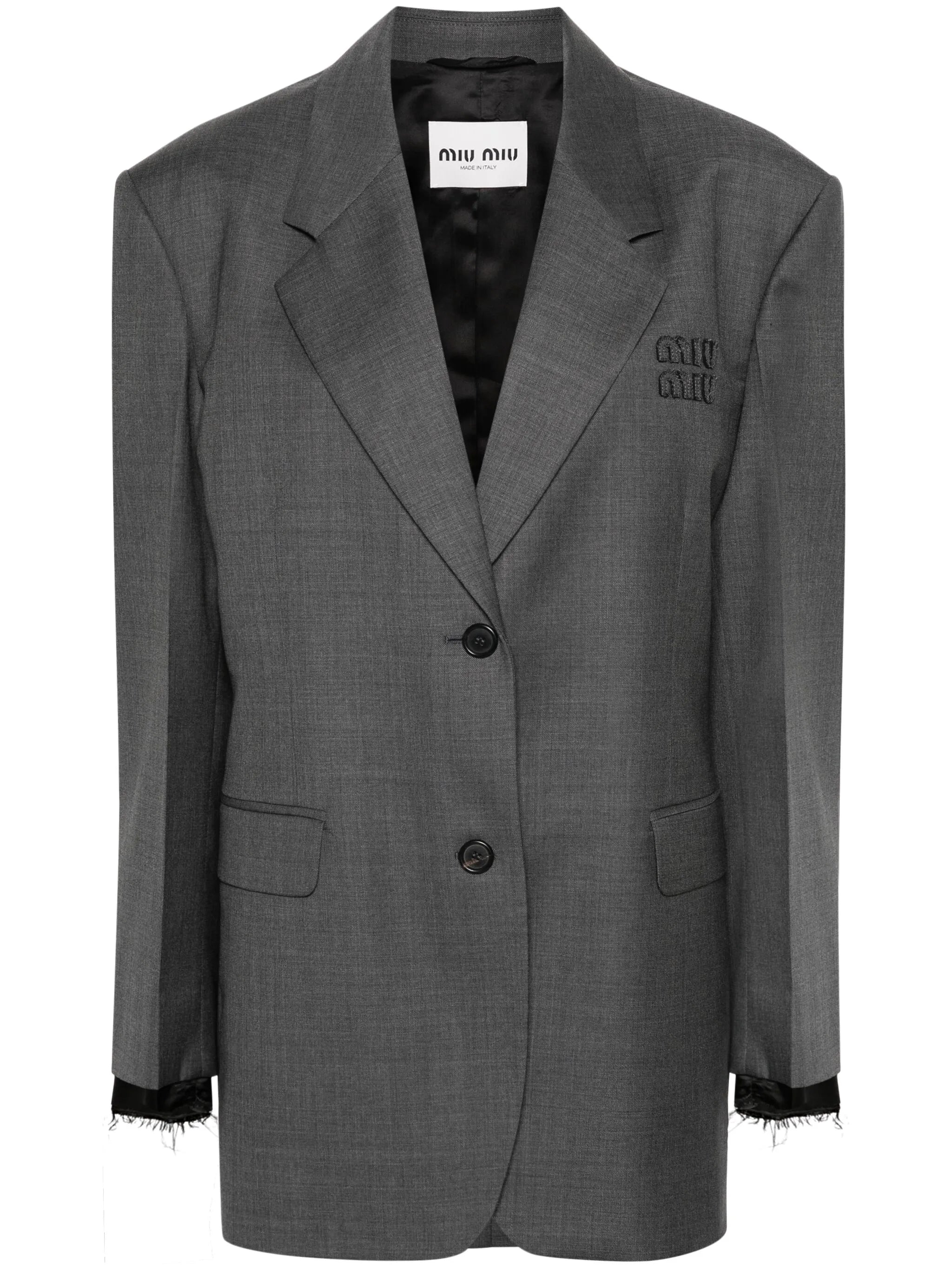logo-patch twill blazer