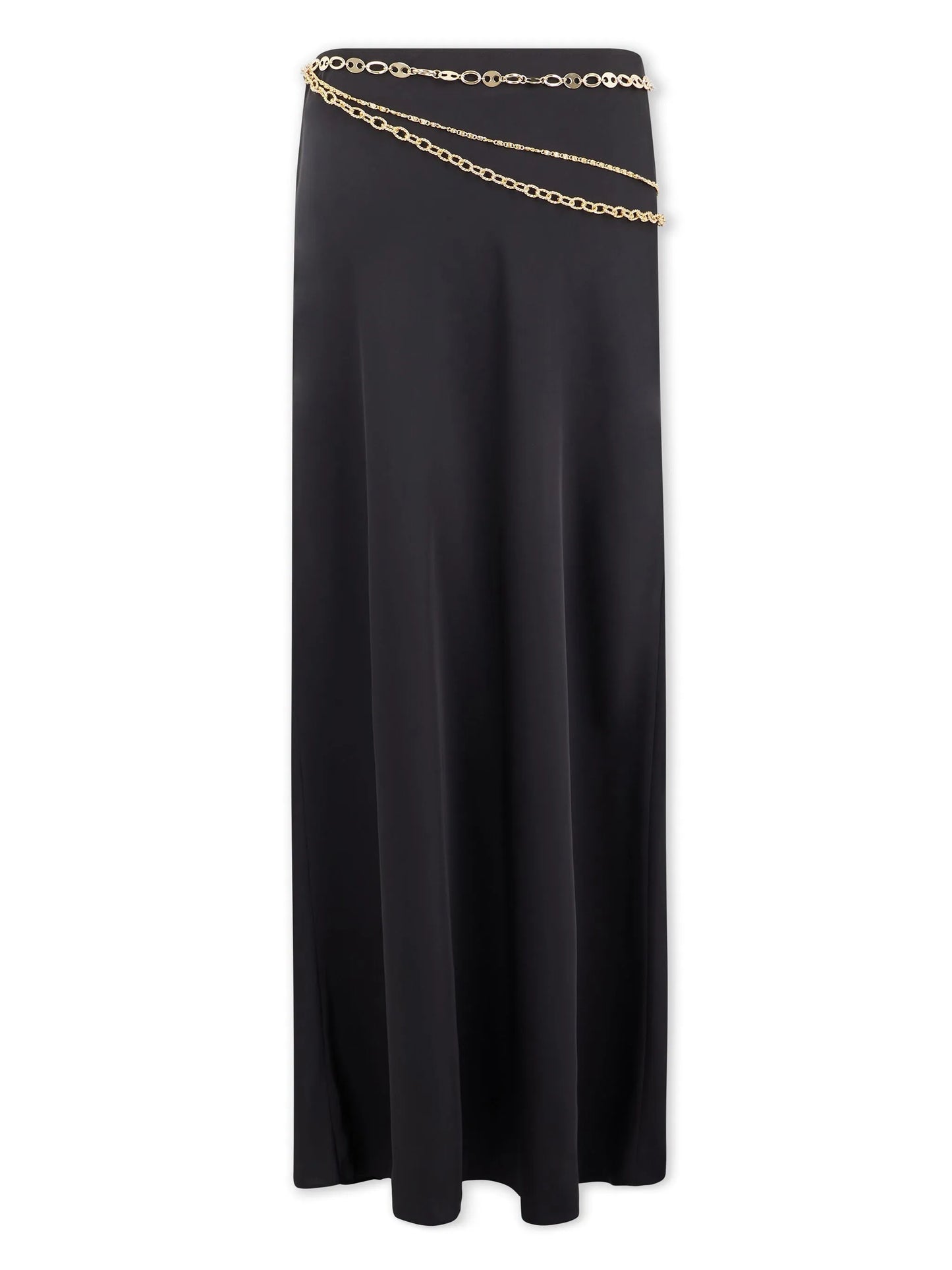 chain-detail maxi skirt