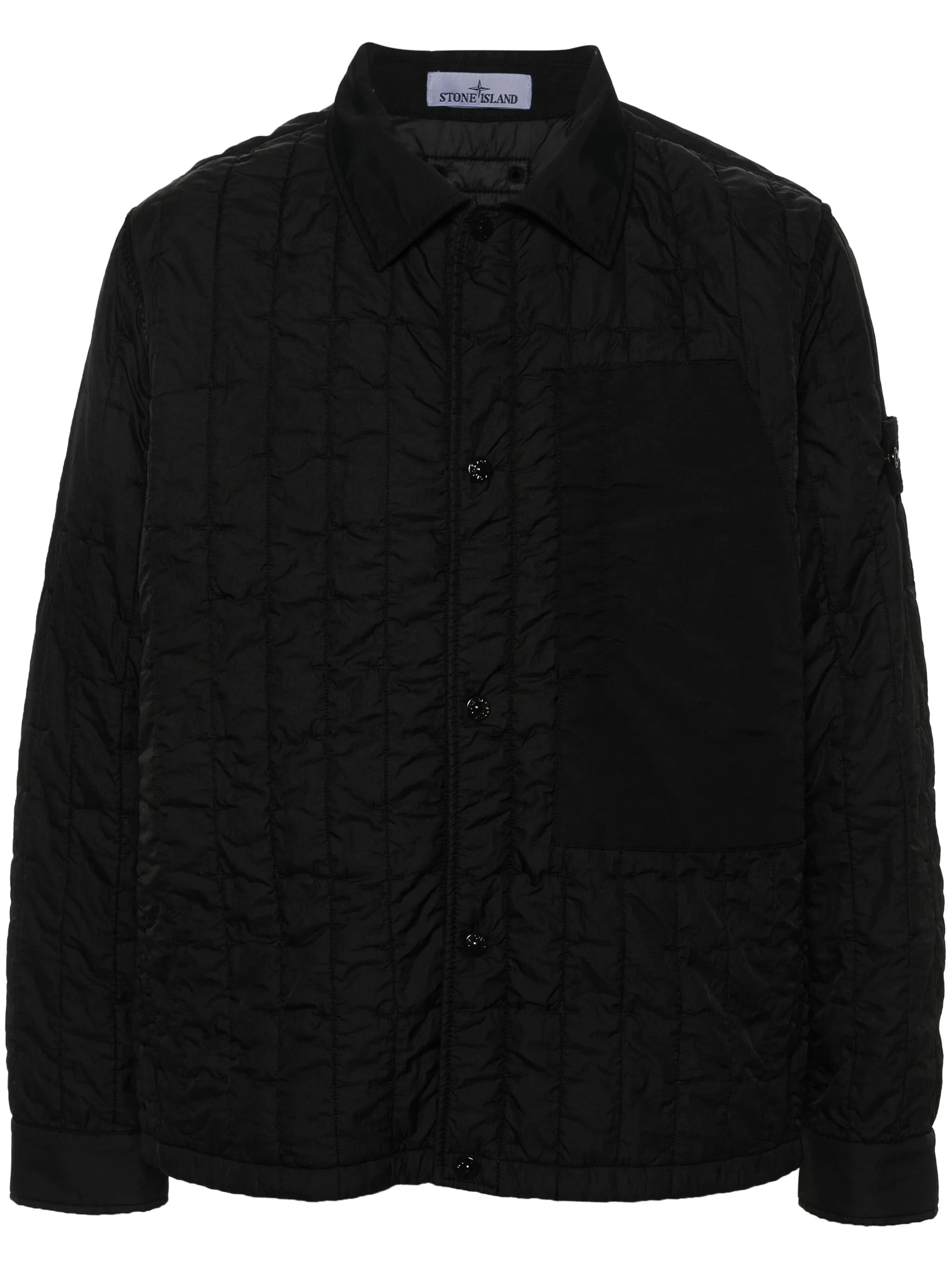 crinkled quilted shirt jacket