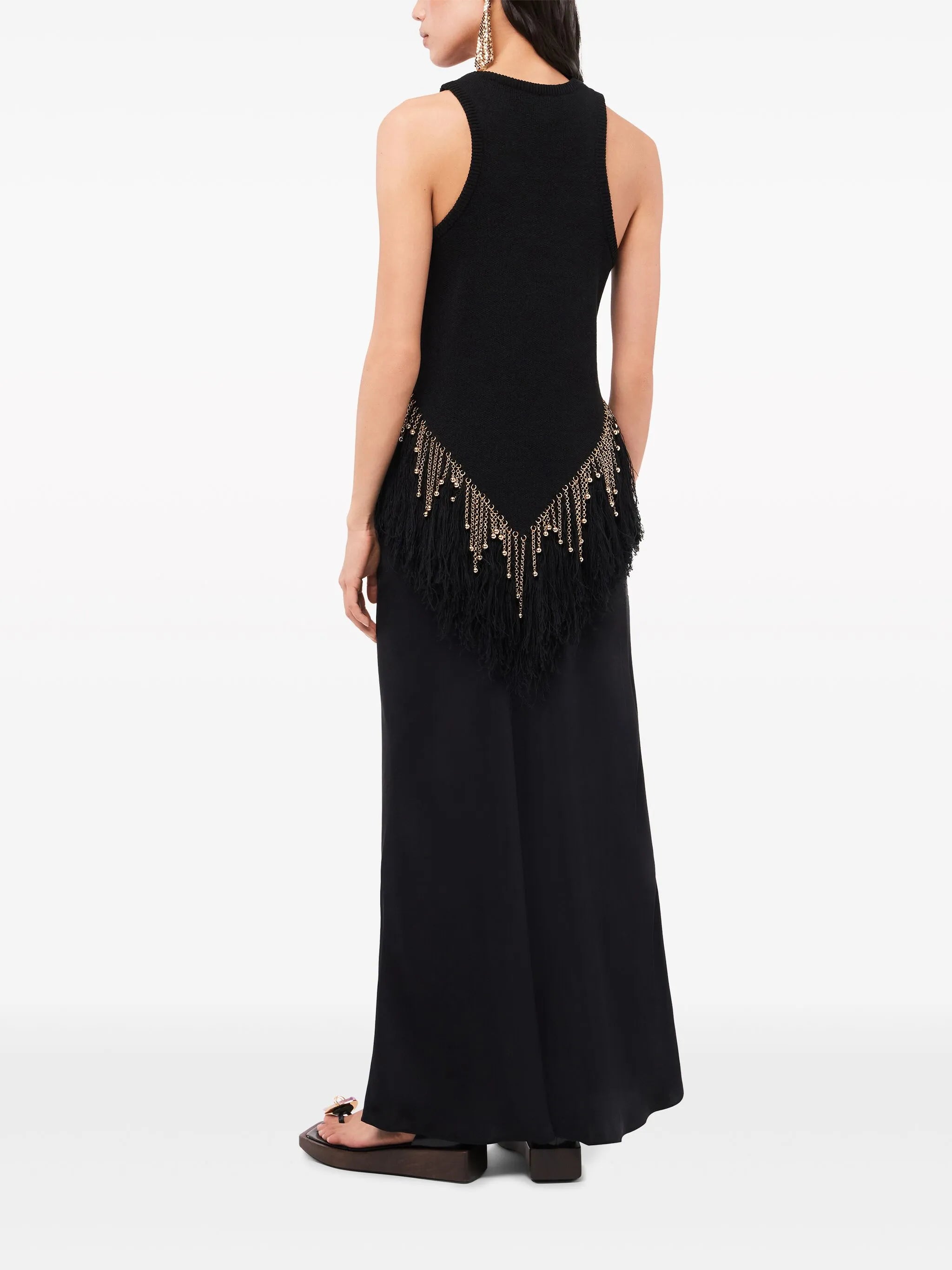 beaded linen top
