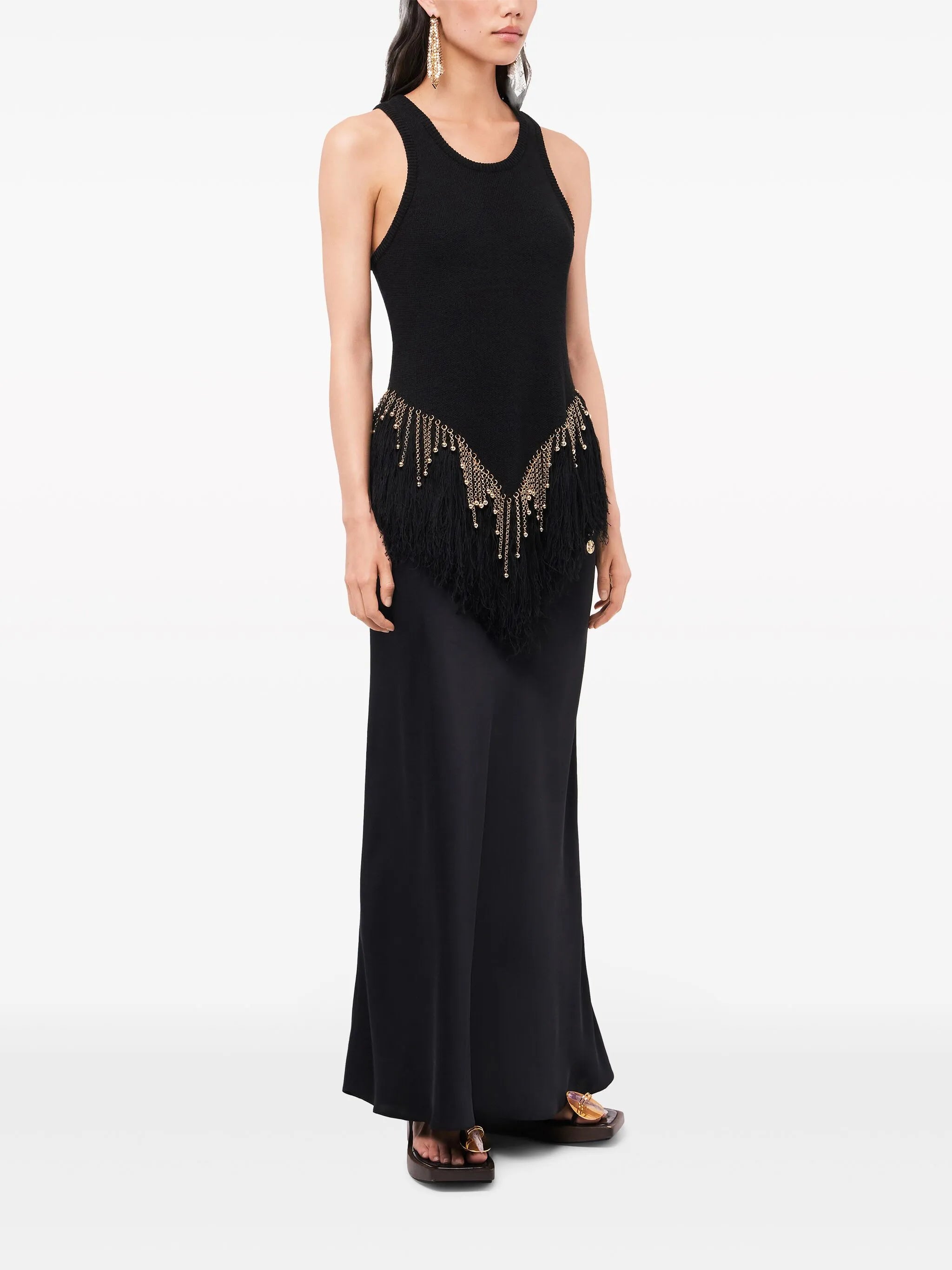 beaded linen top