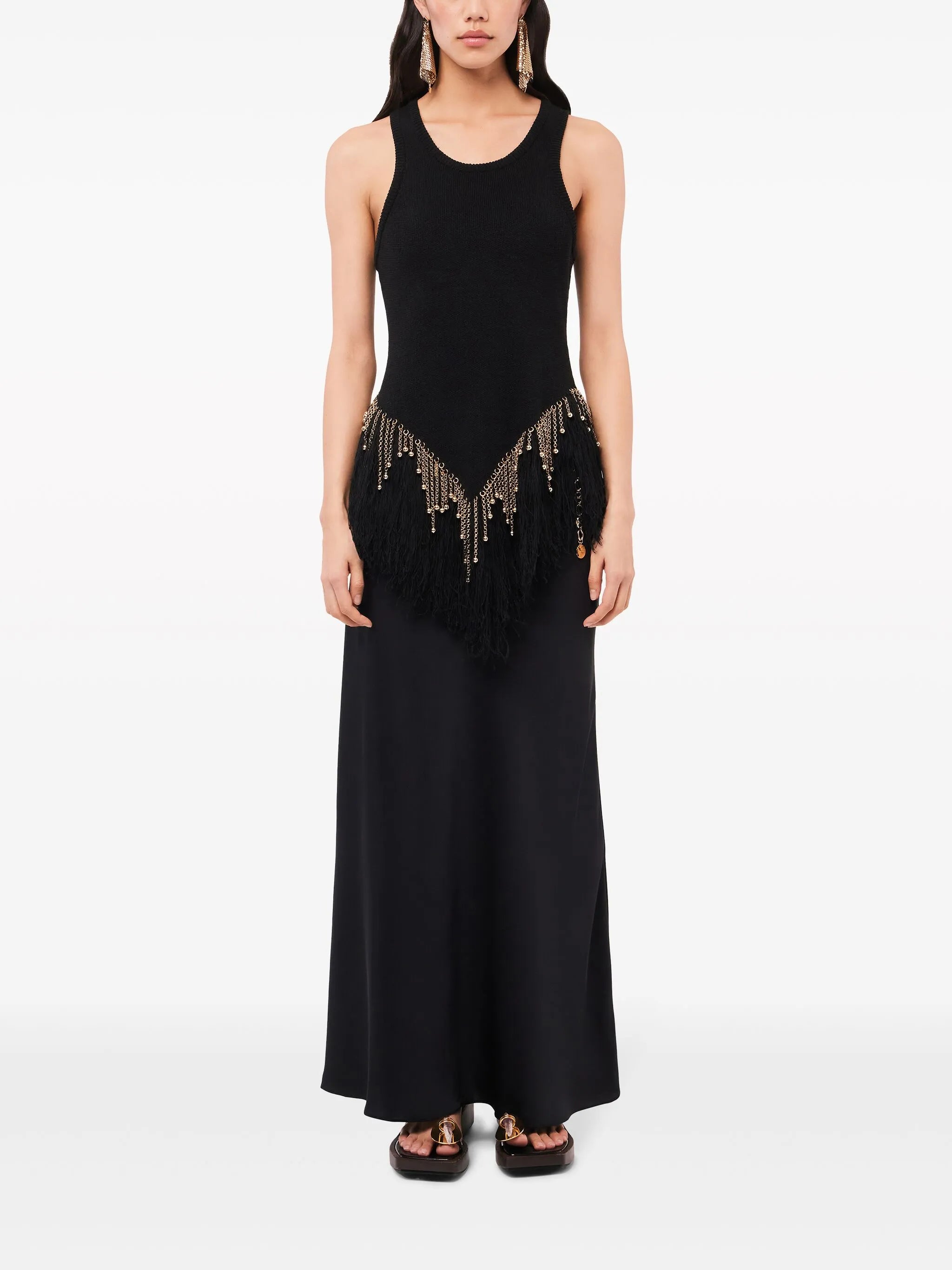 beaded linen top