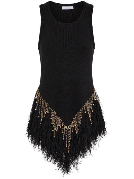 beaded linen top