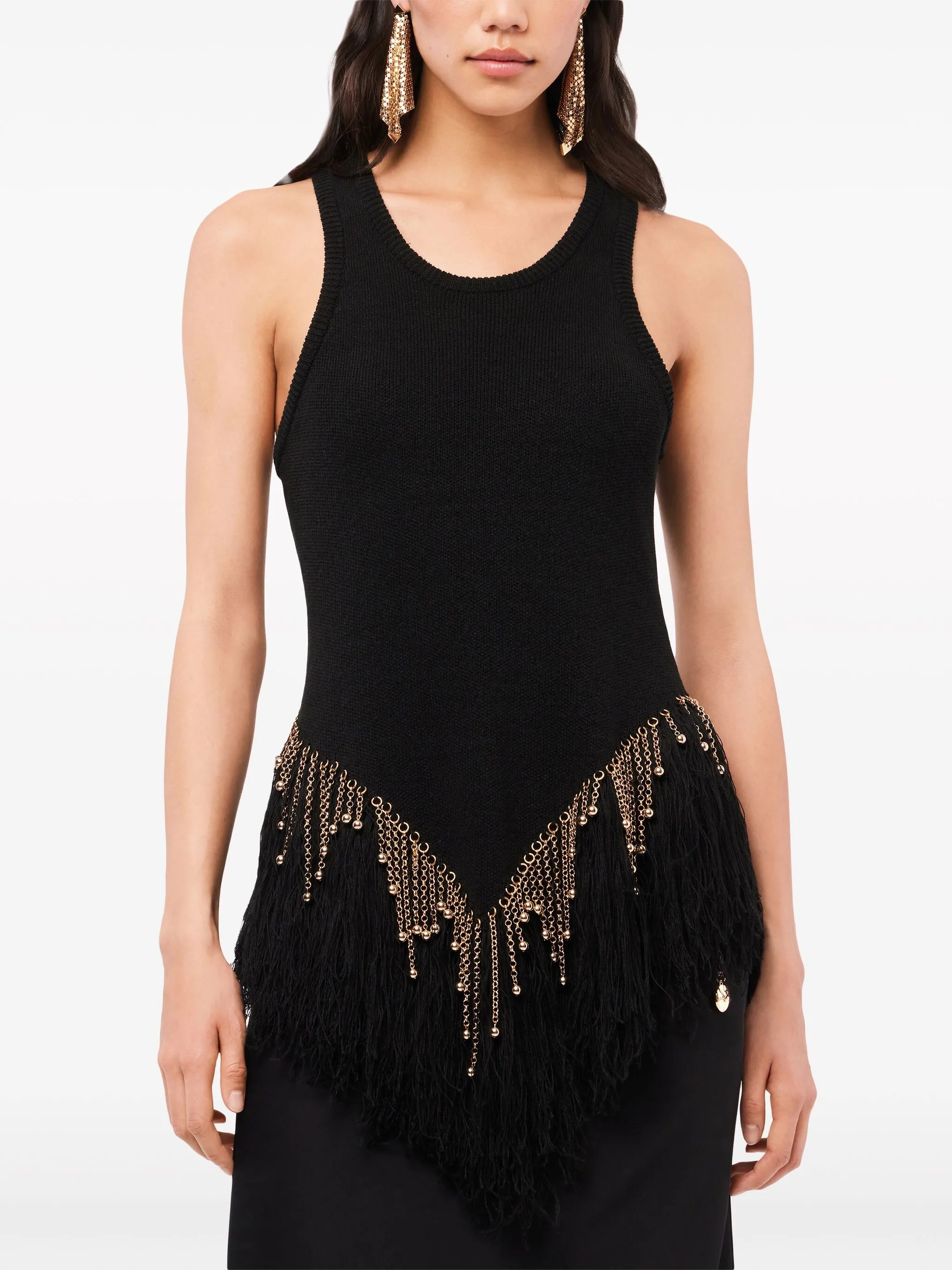 beaded linen top