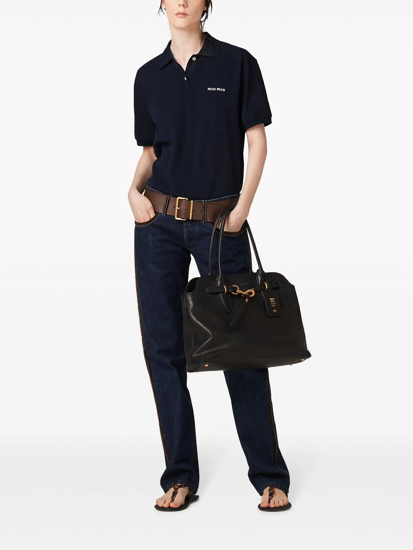 nappa-leather tote bag