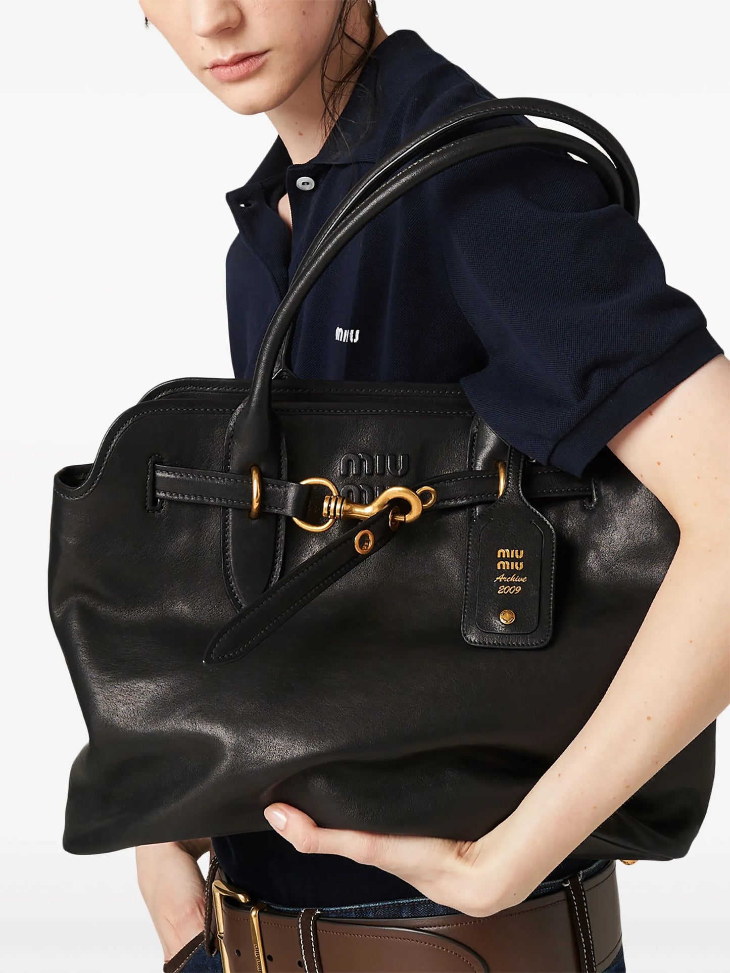 nappa-leather tote bag