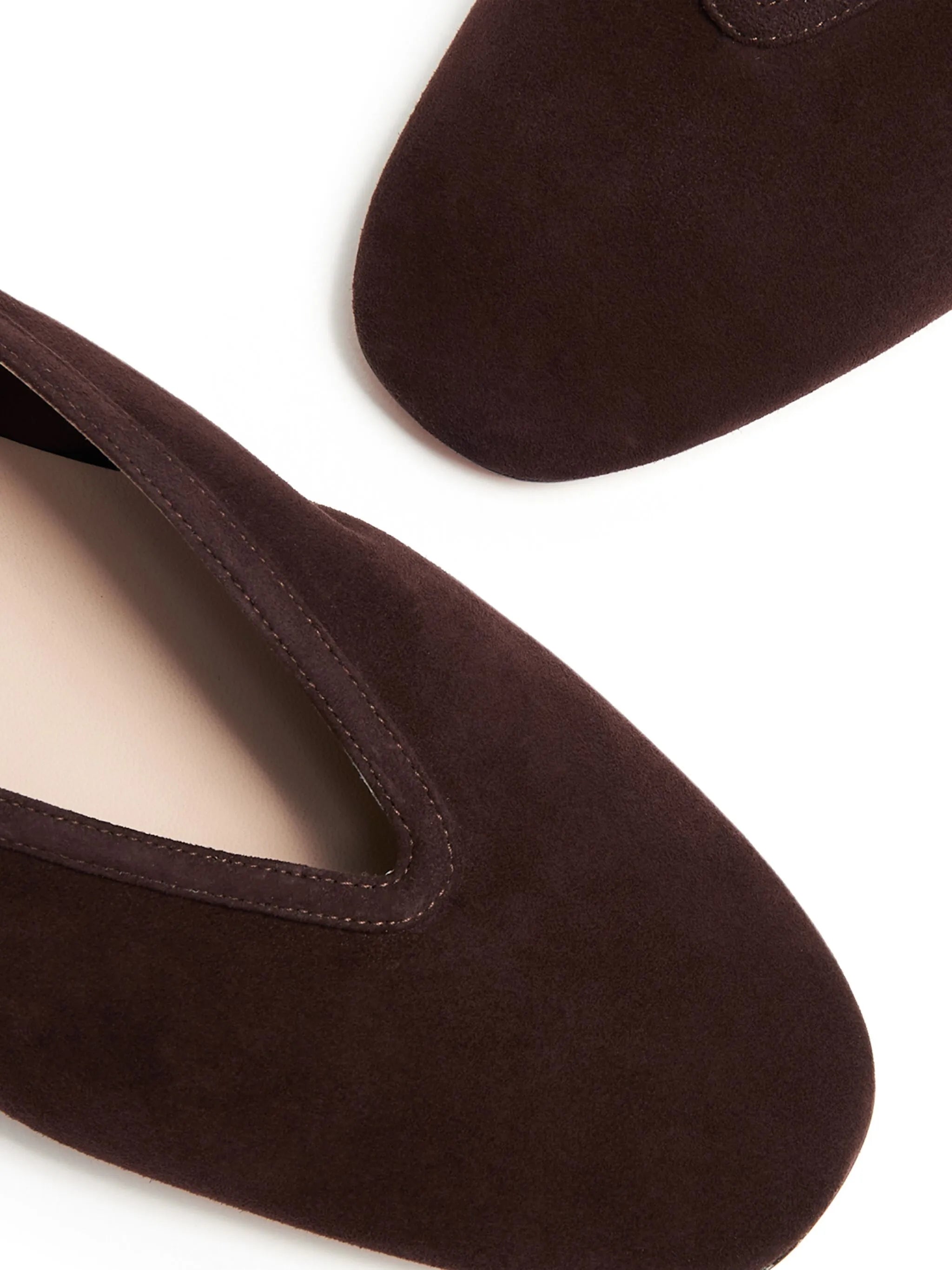 Luna suede ballerina shoes