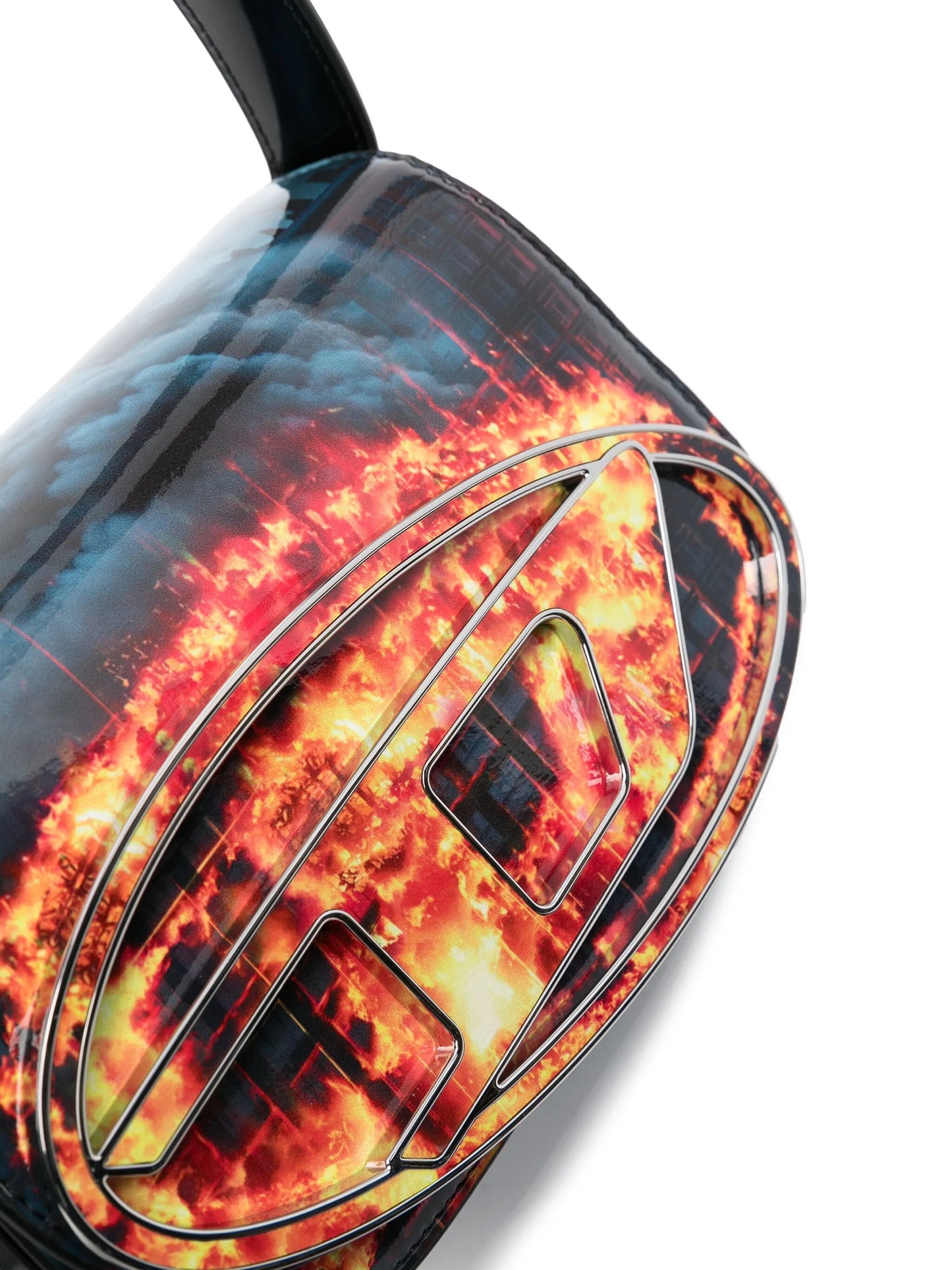 1DR Iconic flame-print shoulder bag