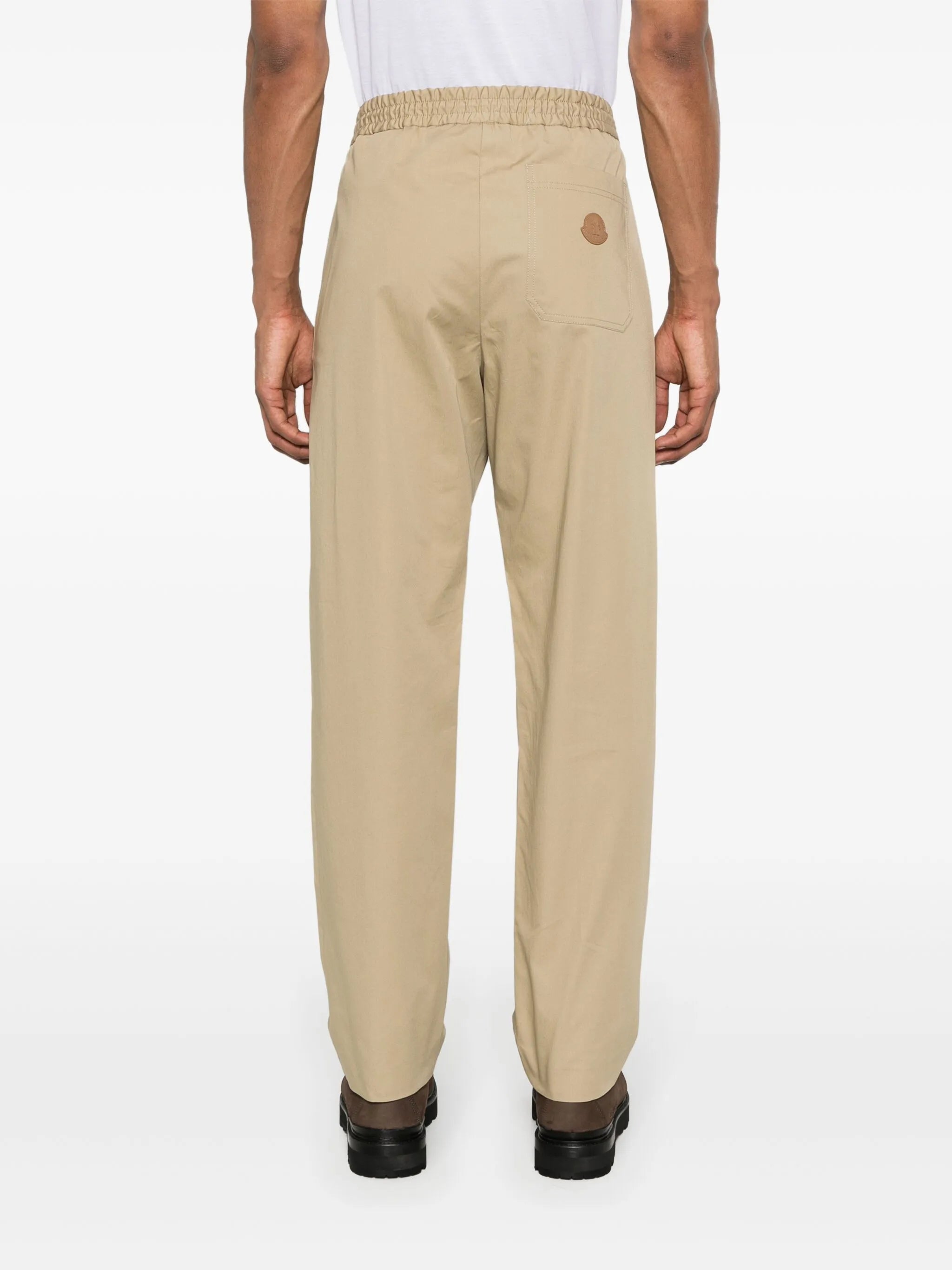 logo-appliqué tapered trousers
