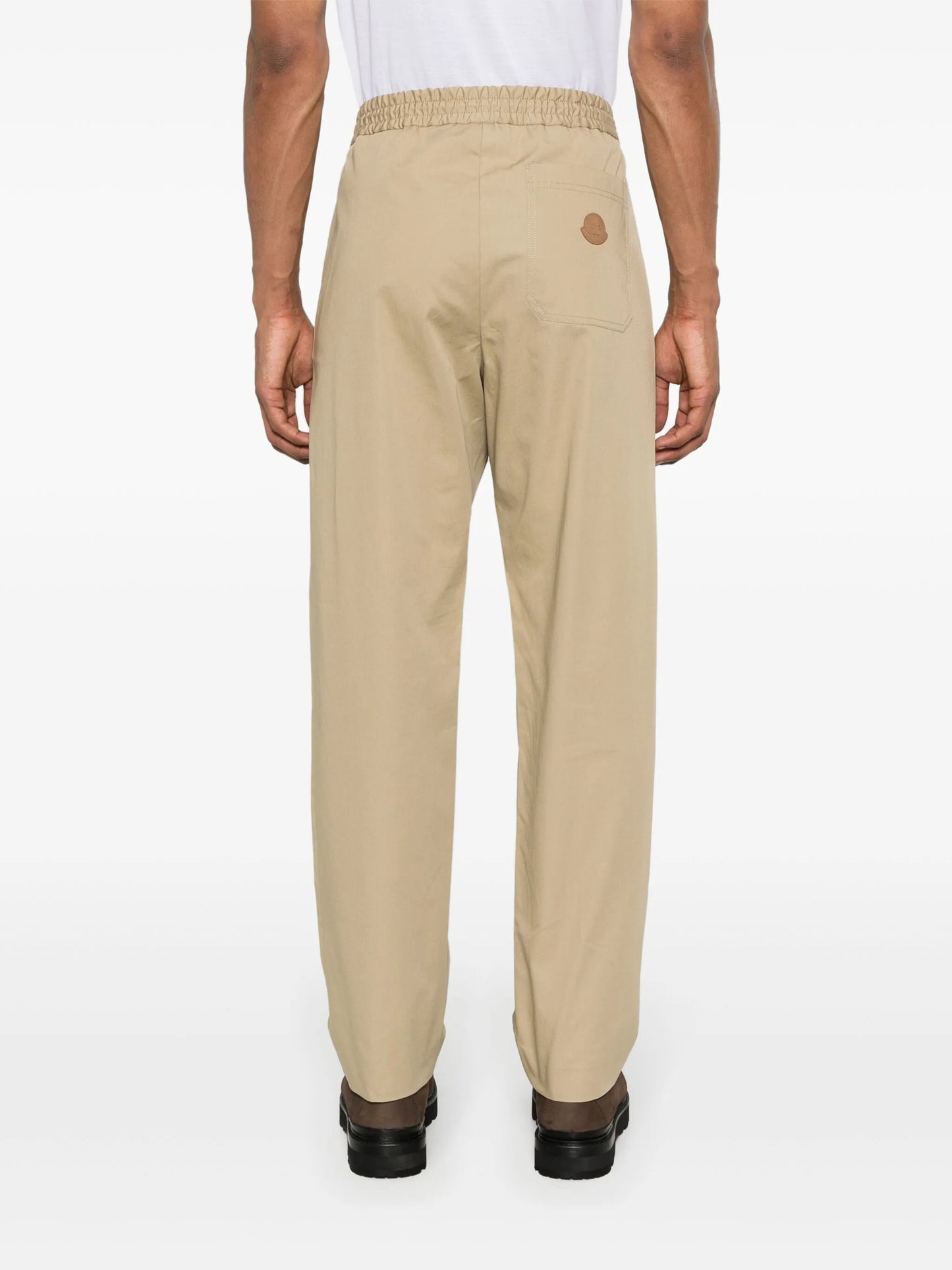 logo-appliqué tapered trousers