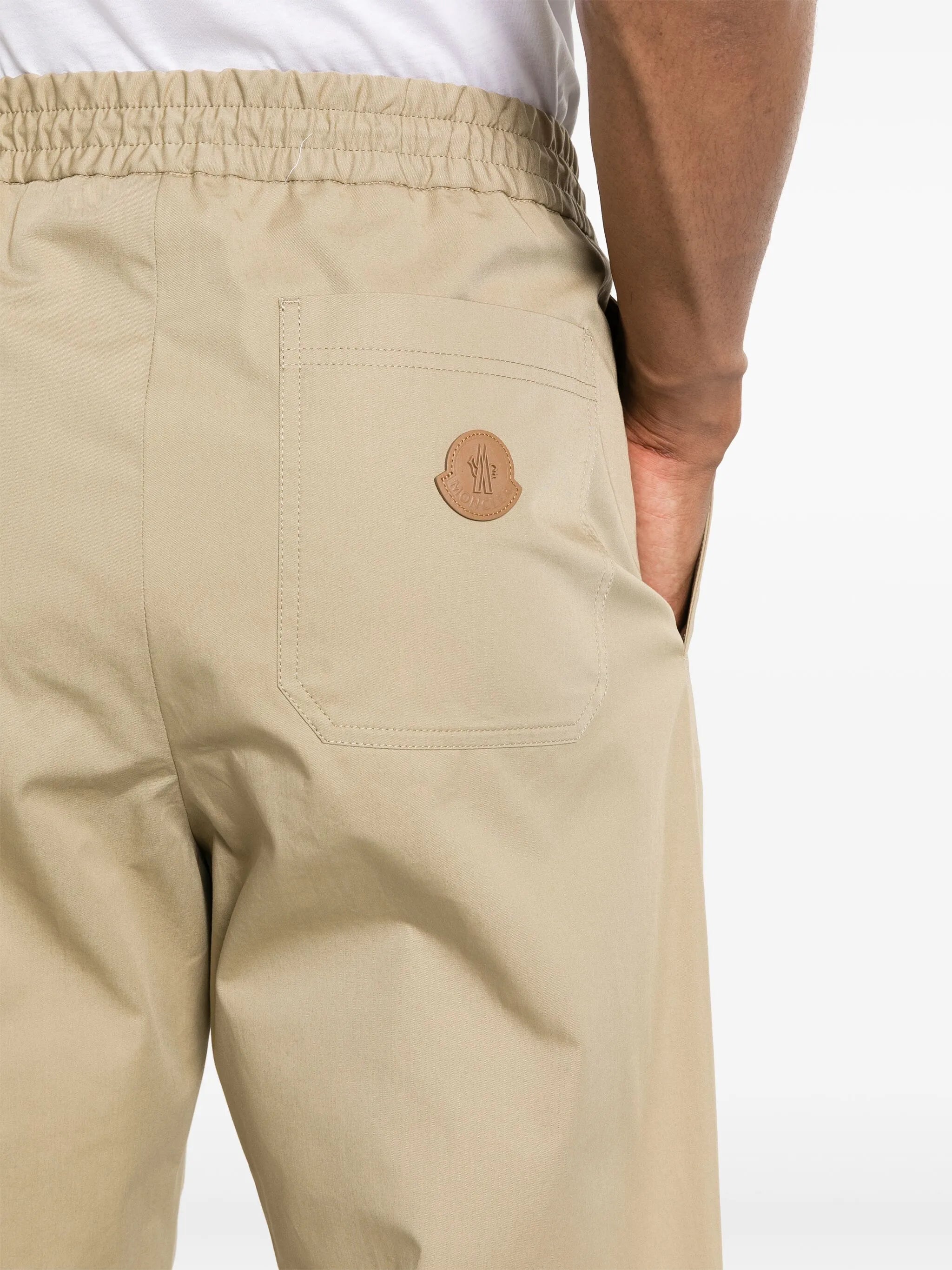 logo-appliqué tapered trousers