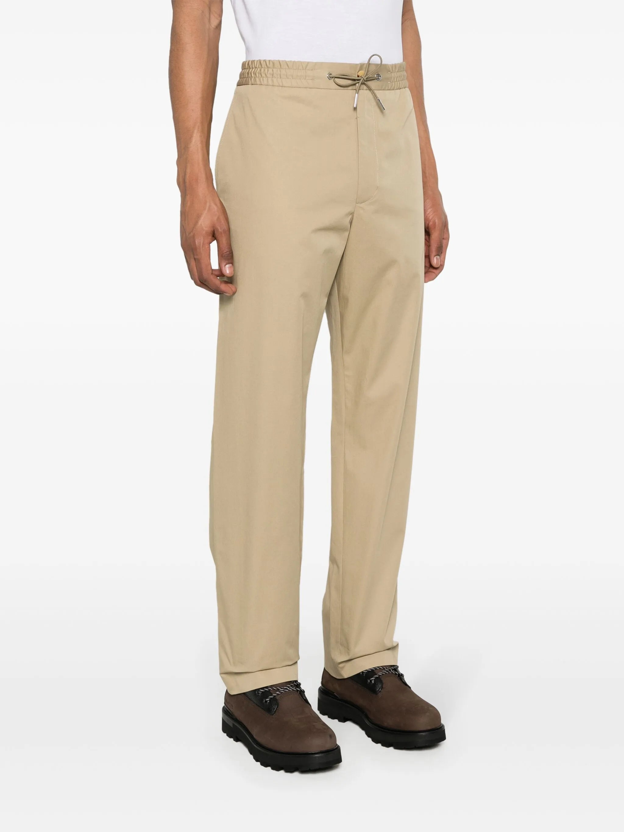 logo-appliqué tapered trousers