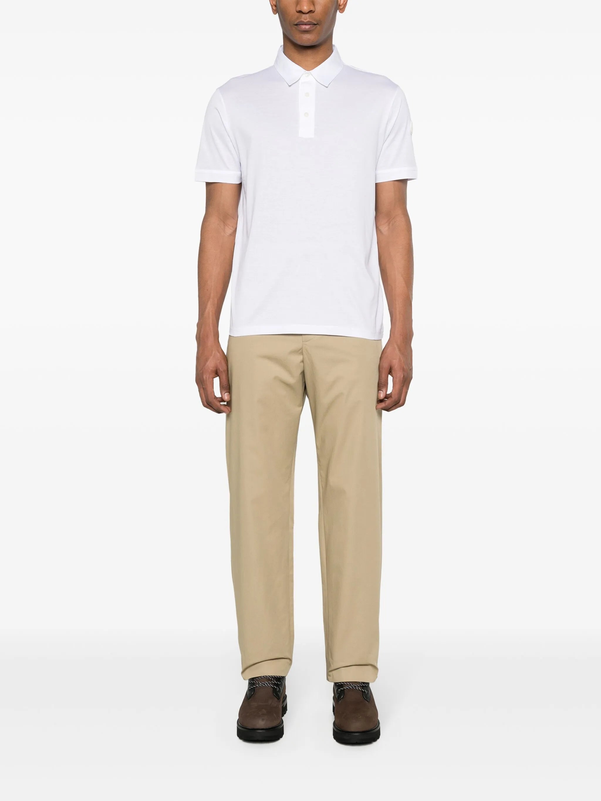 logo-appliqué tapered trousers