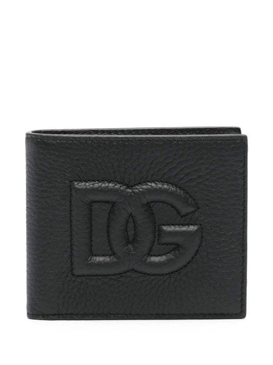 logo-embossed bi-fold wallet