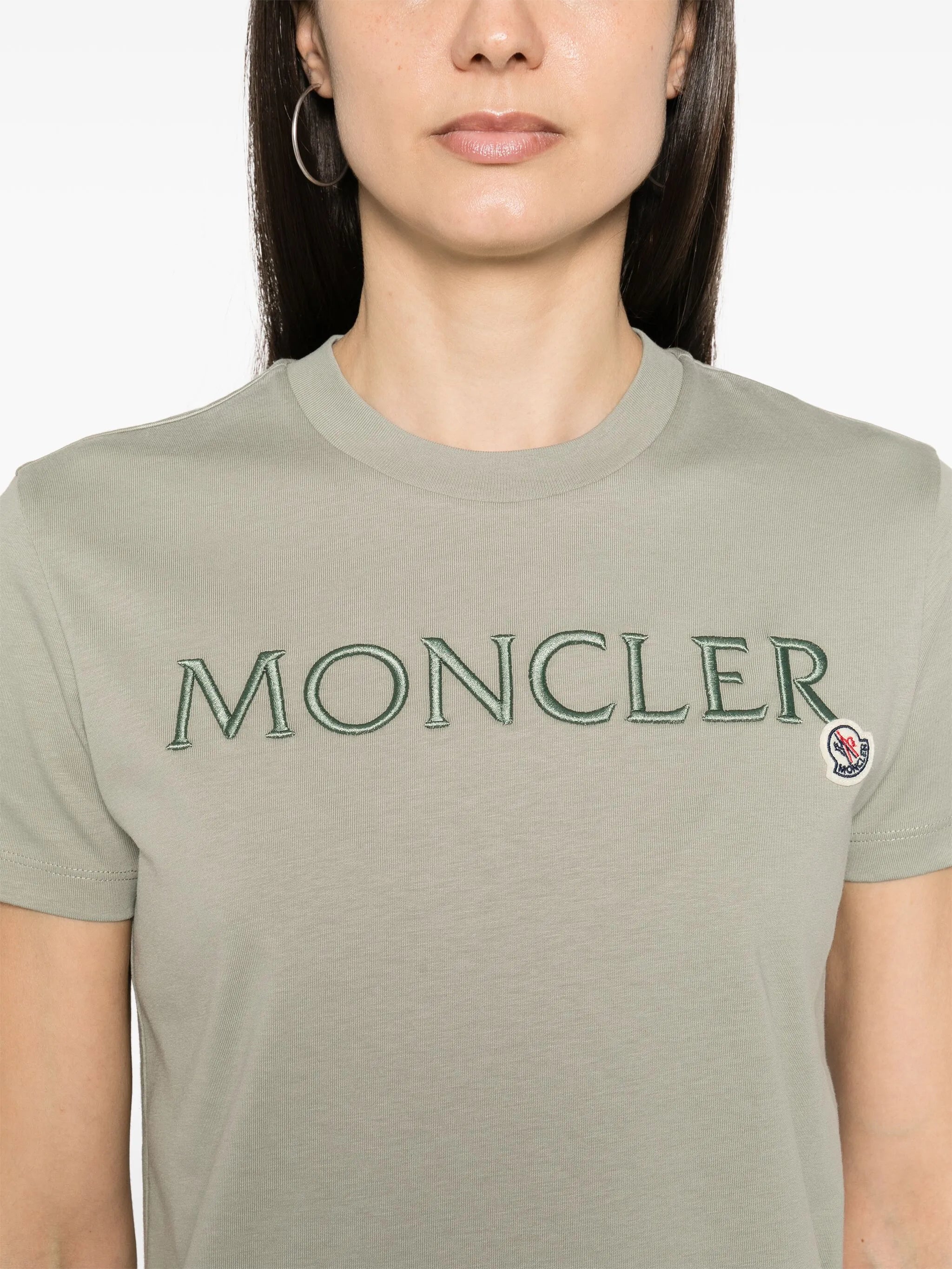 logo-embroidered cotton T-shirt