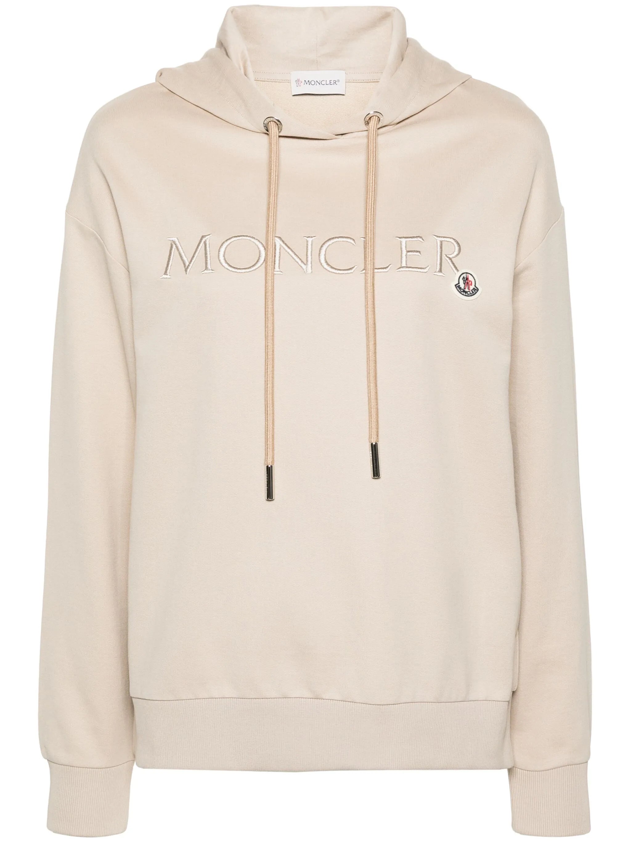 logo-embroidered cotton hoodie