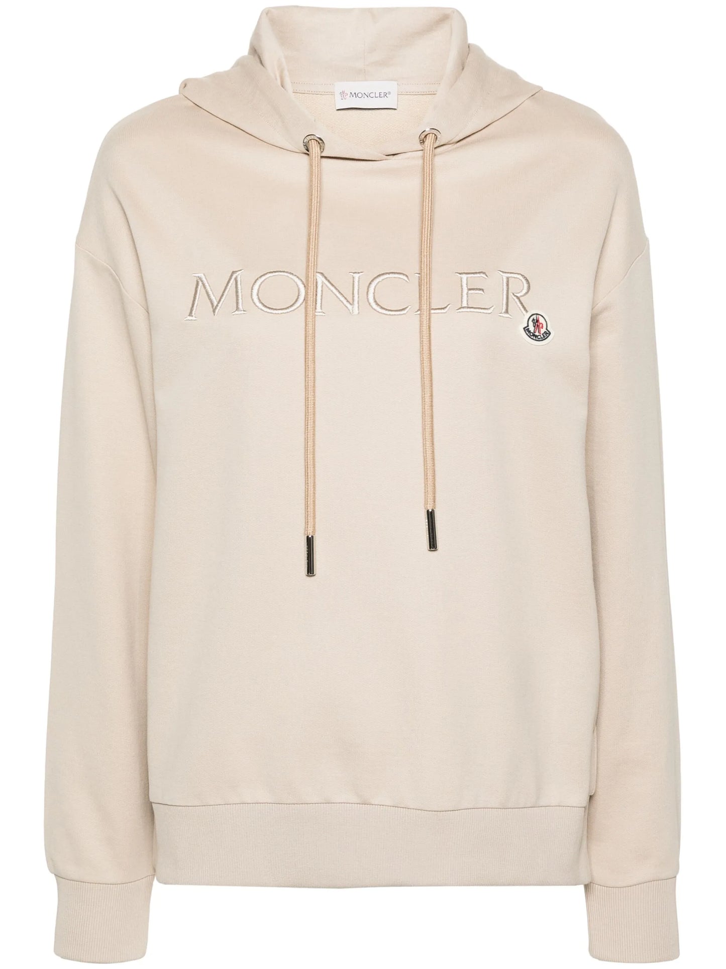 logo-embroidered cotton hoodie