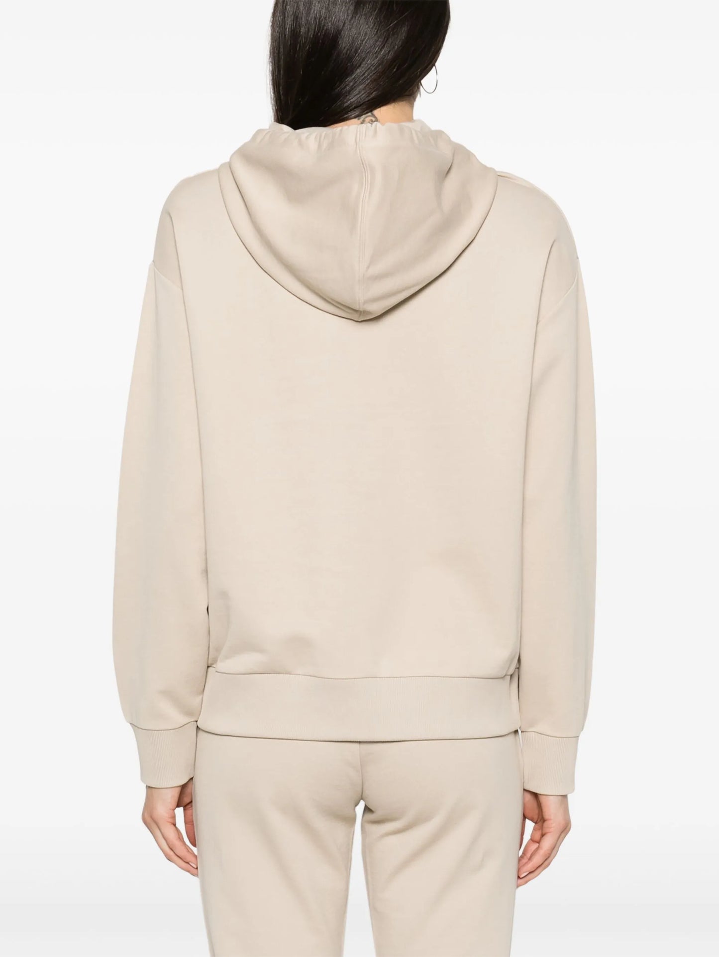 logo-embroidered cotton hoodie