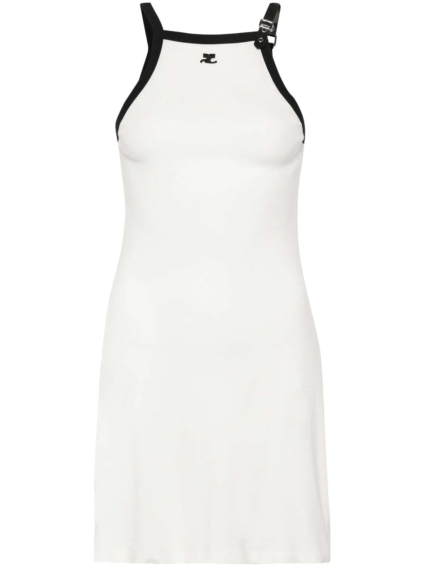 logo-appliqué mini dress