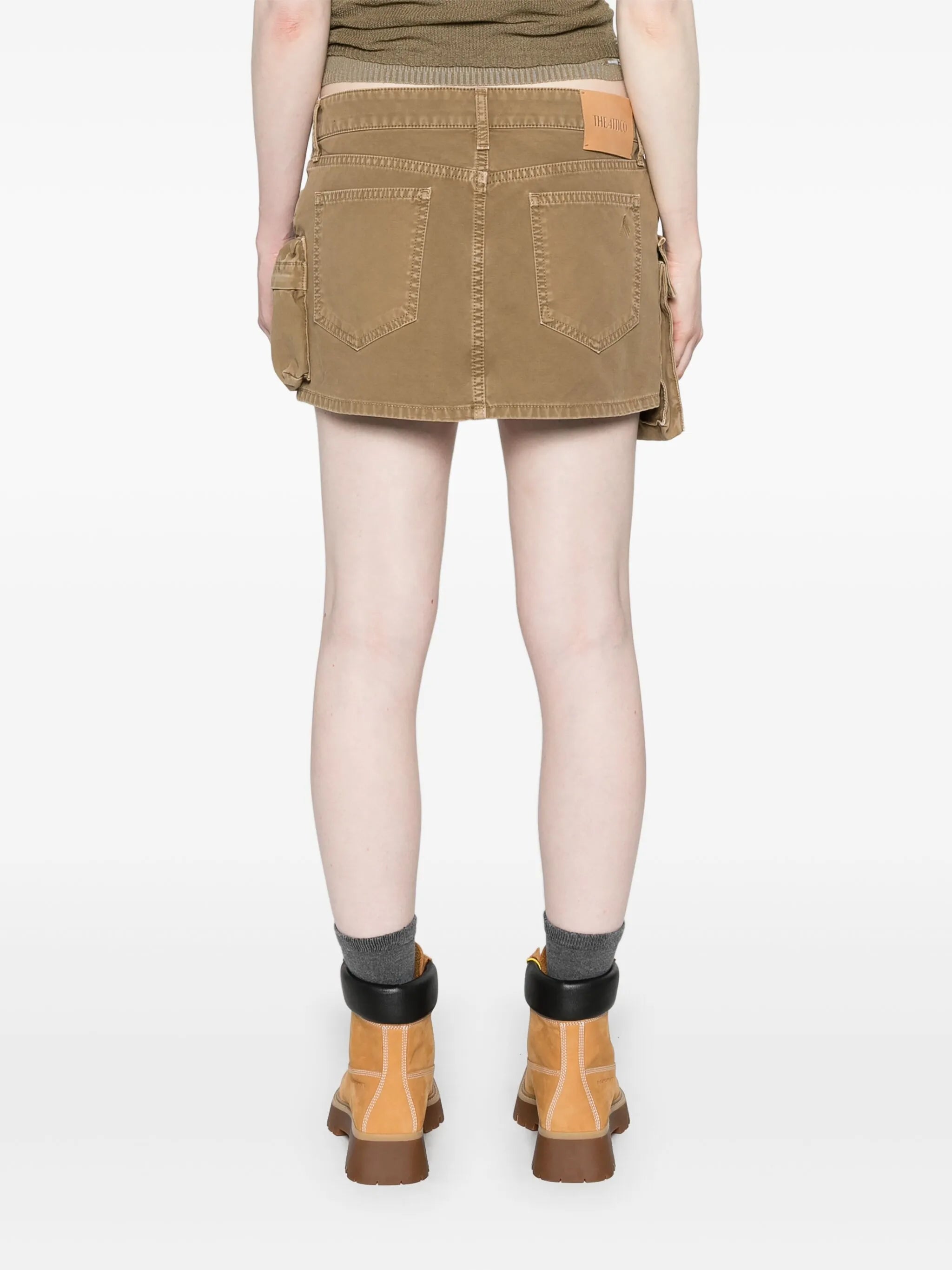Fay denim cargo miniskirt