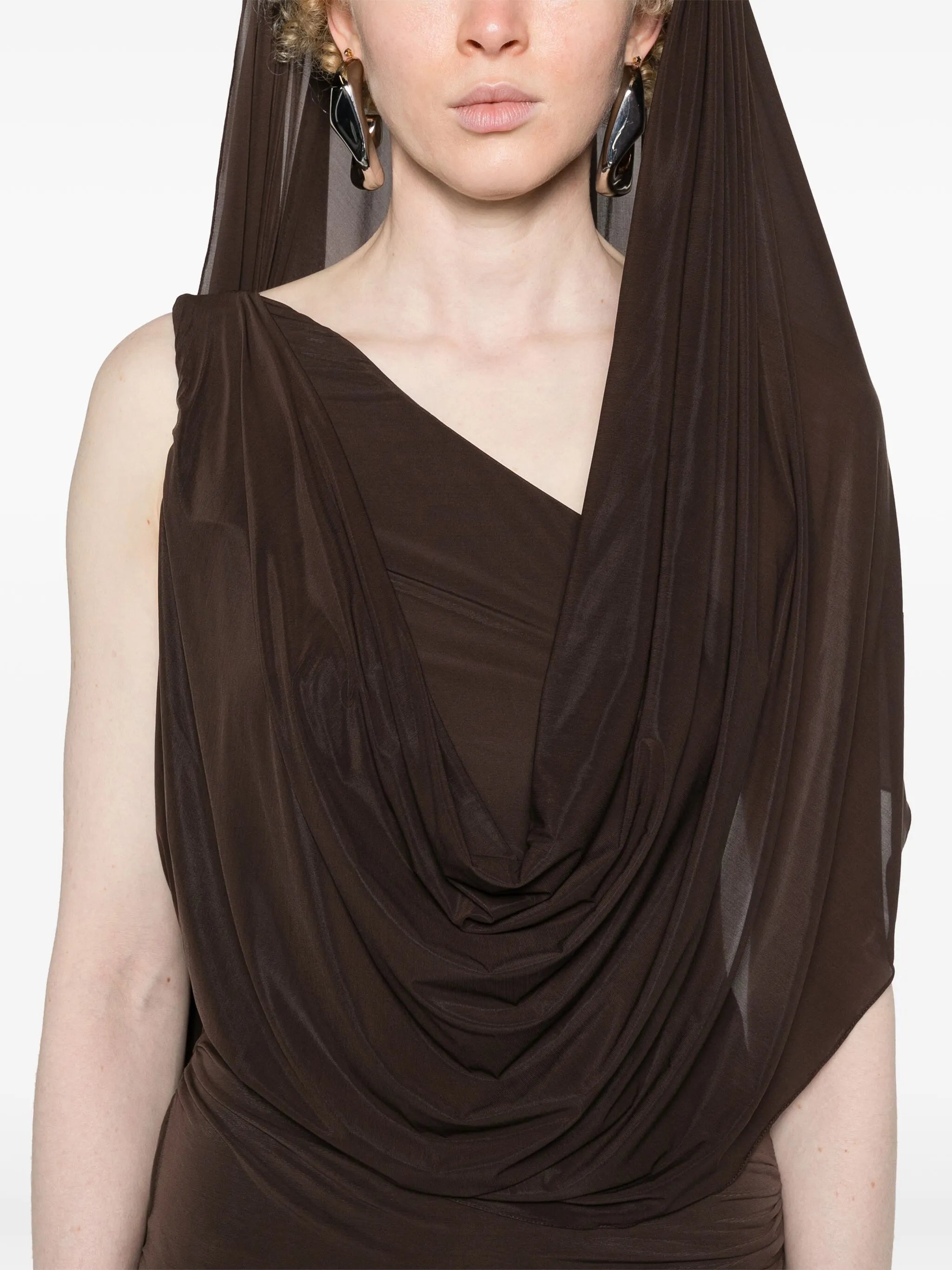 halterneck open-back maxi dress