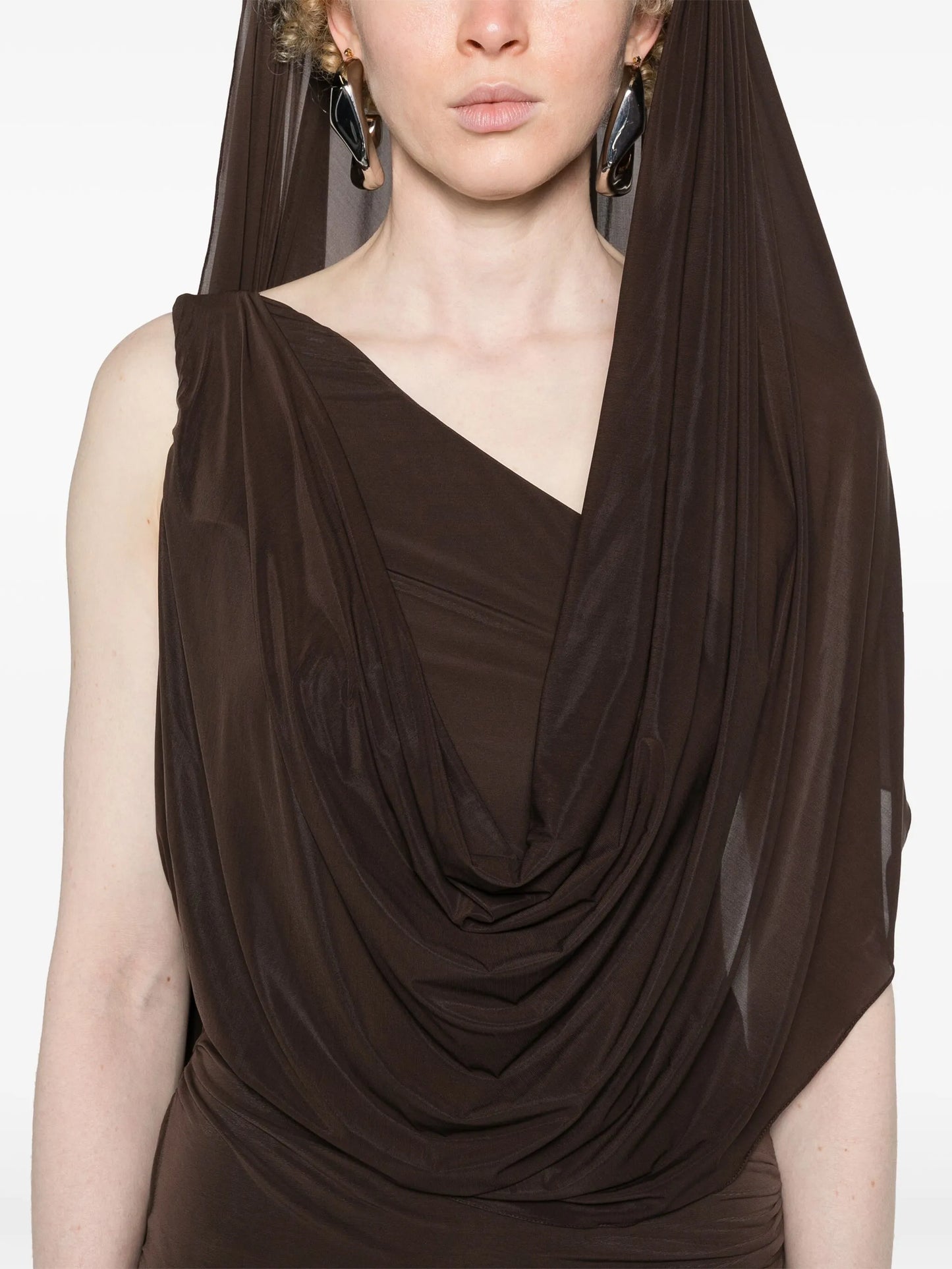 halterneck open-back maxi dress