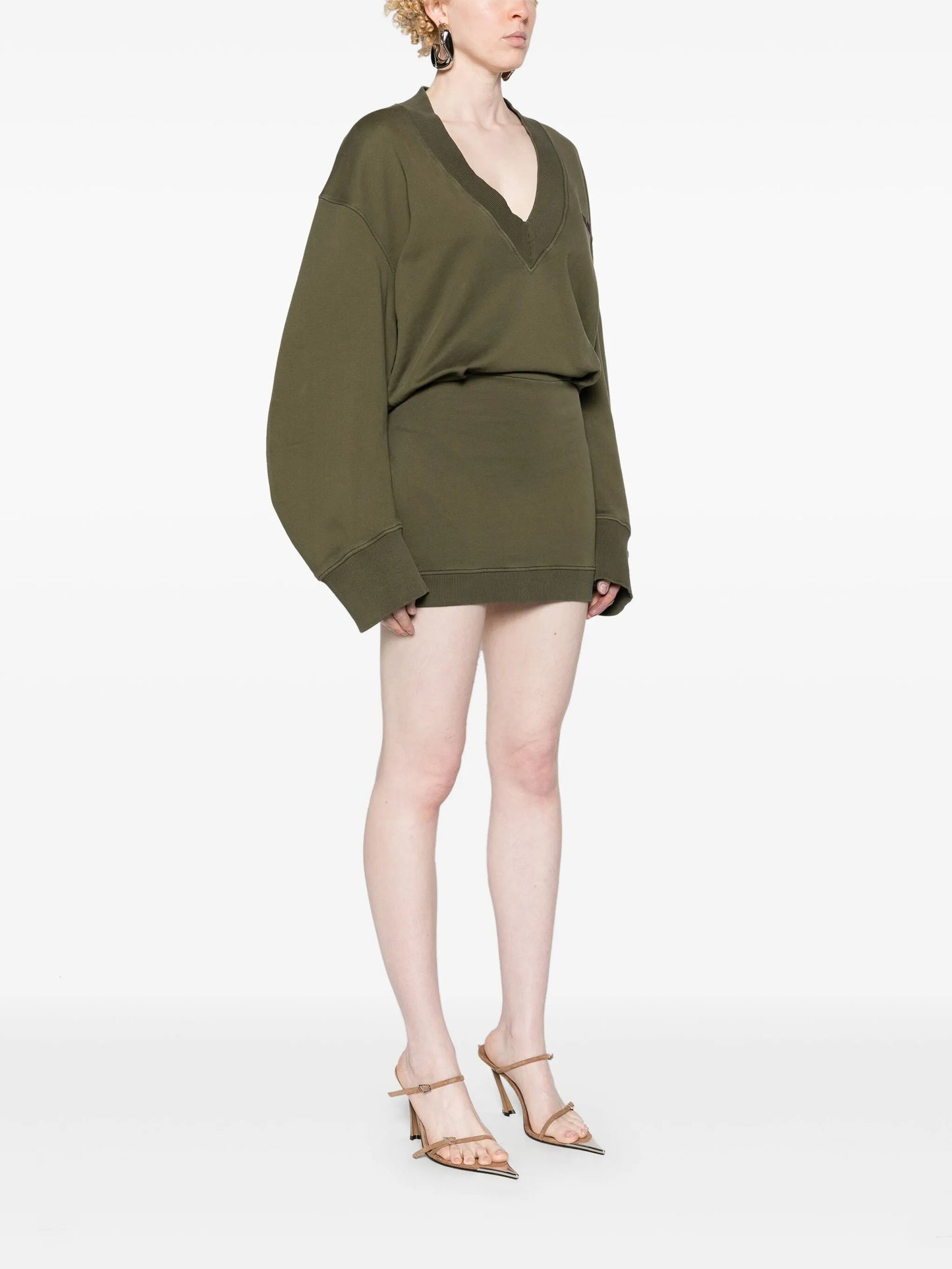 logo-lettering jersey minidress