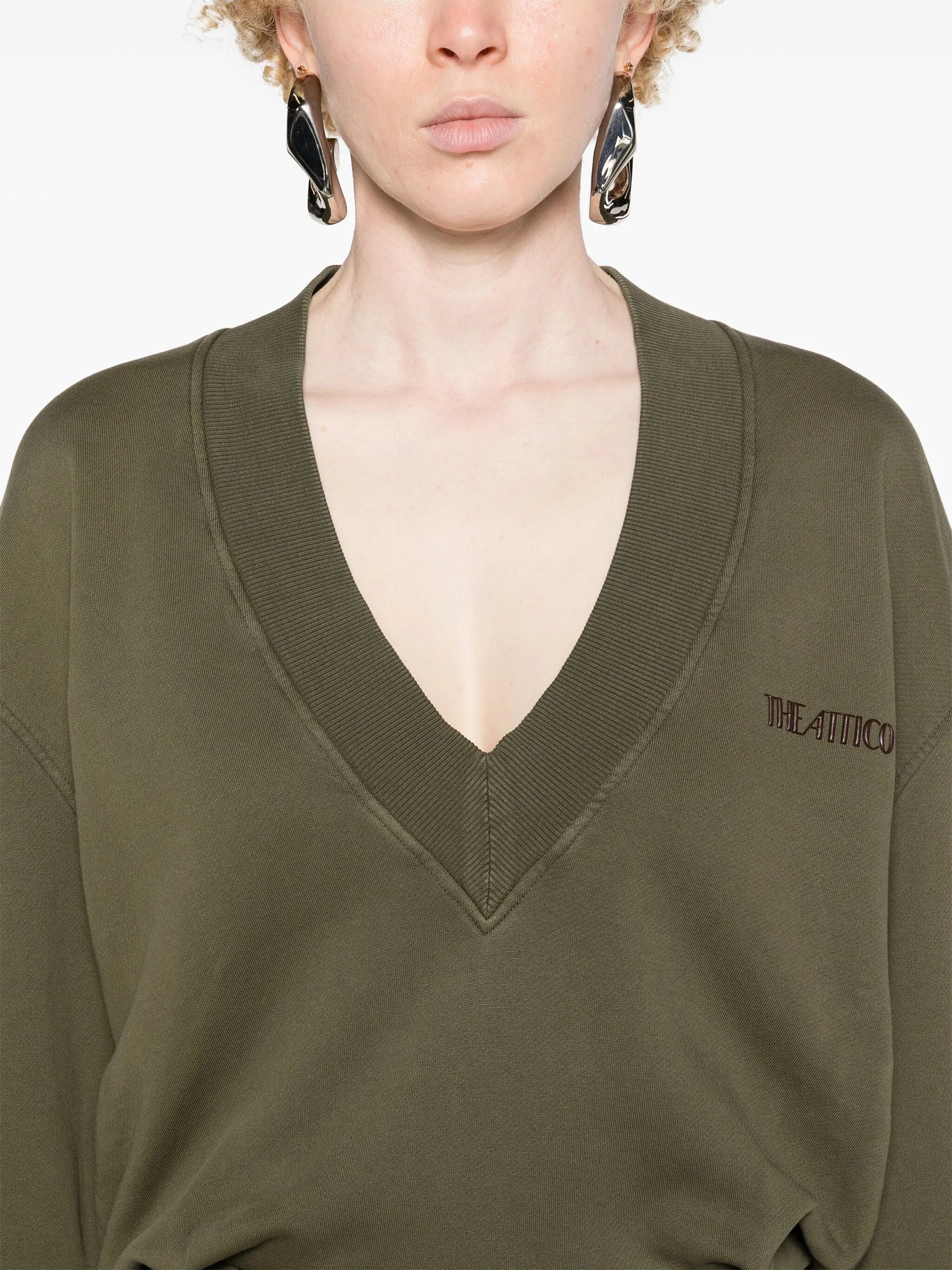 logo-lettering jersey minidress