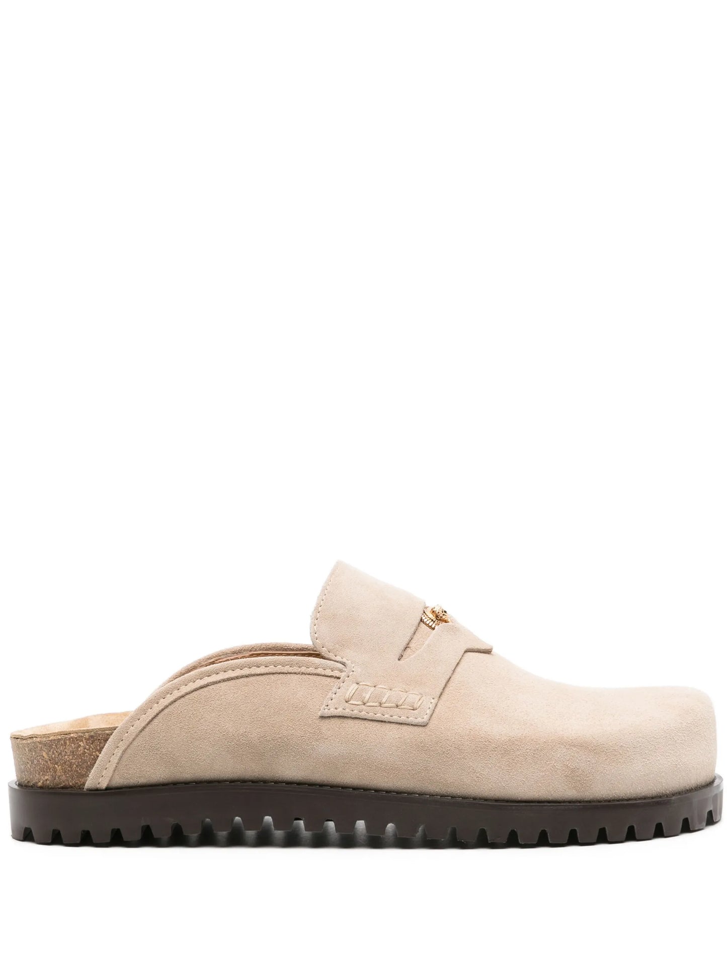 Medusa-penny suede mules