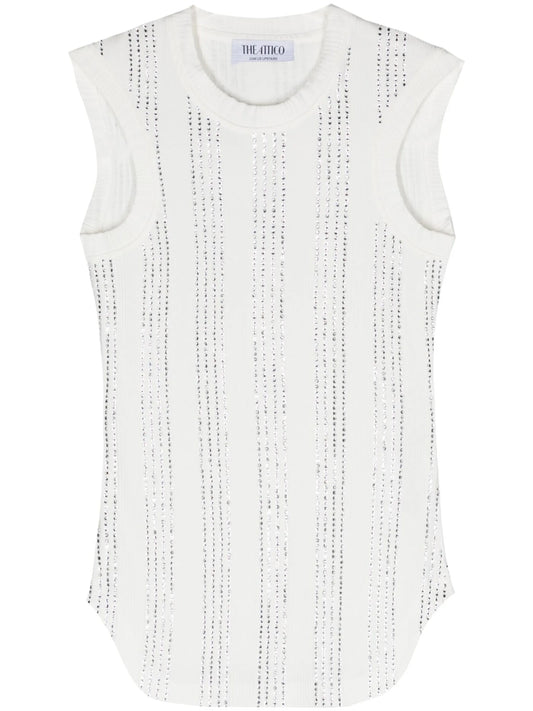 Reese crystal-embellished tank top
