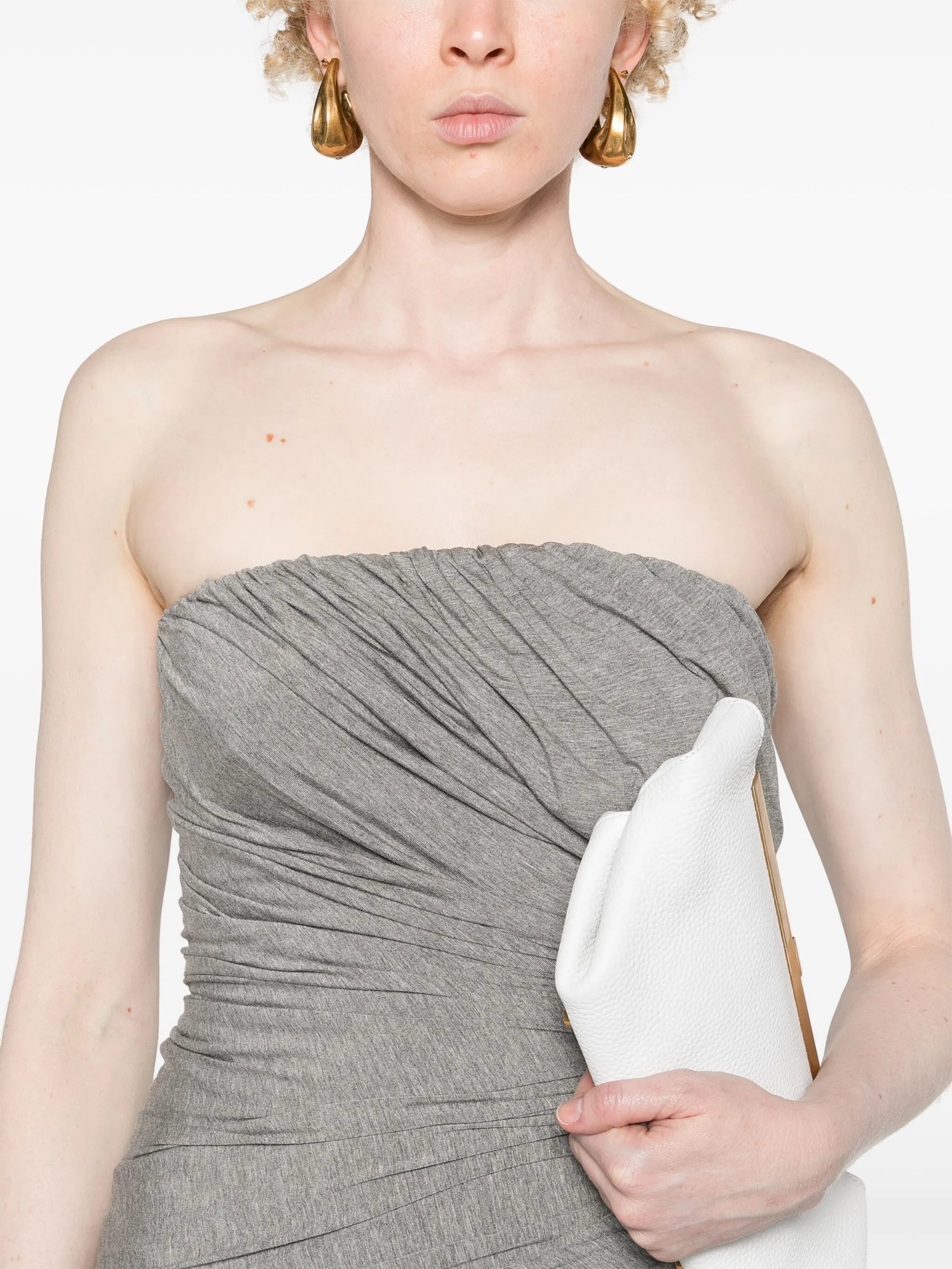 ruched jersey minidress