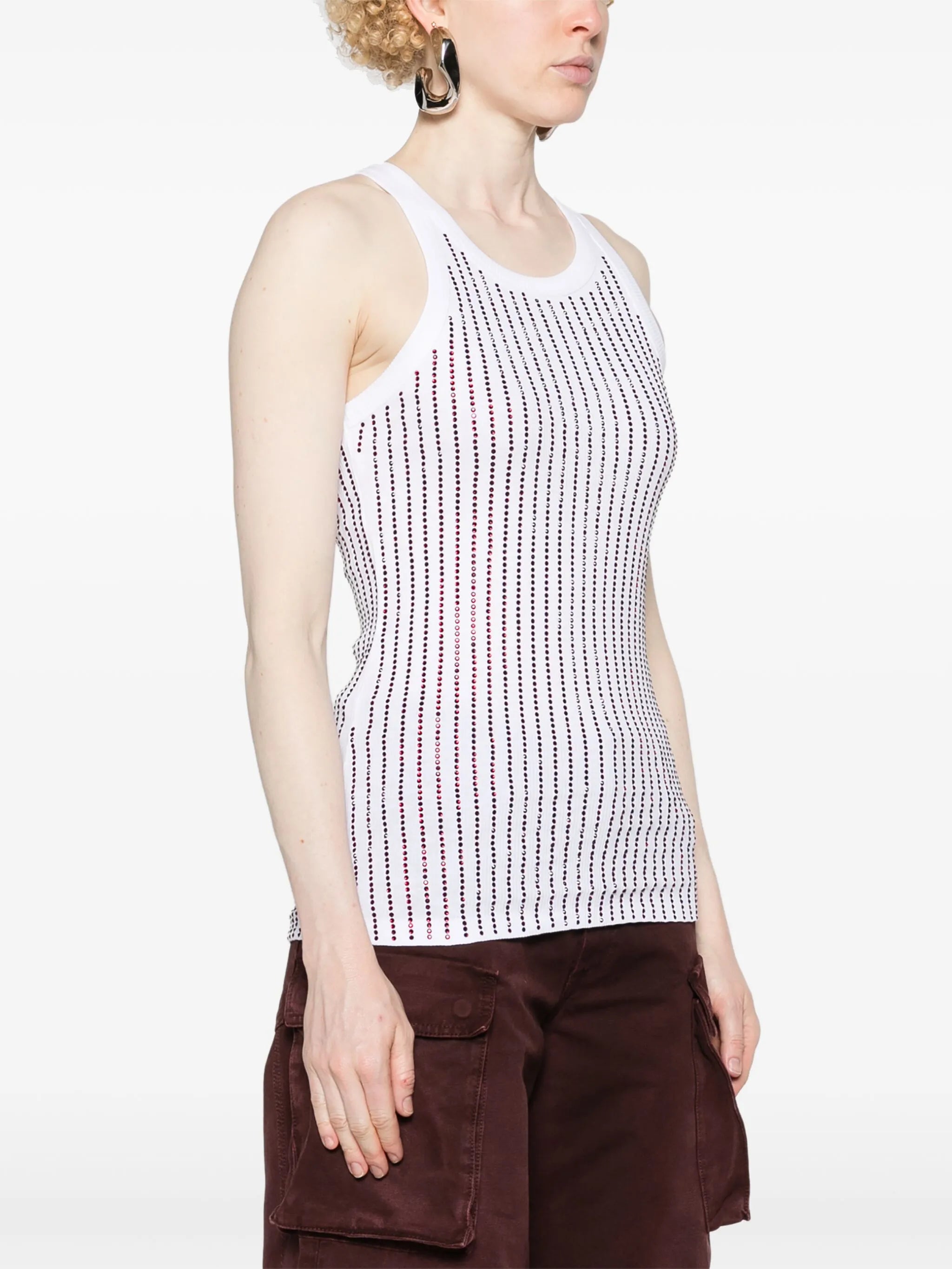 crystal-embellished tank top